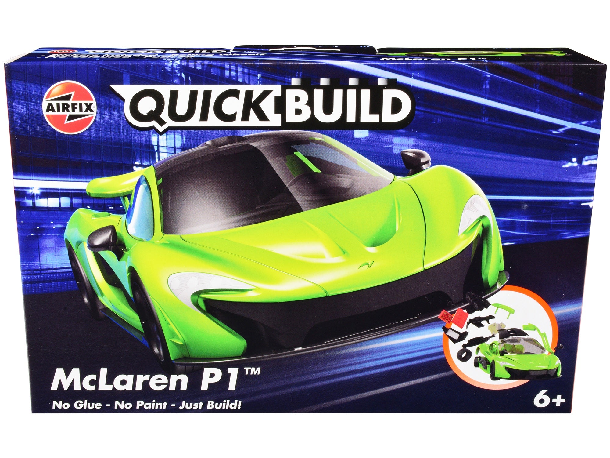 Skill 1 Model Kit Mclaren P1 Green Snap Together Model by Airfix Quickbuild - Premium McLaren Models from Airfix Quickbuild - Just $37.99! Shop now at Rapidvehicles