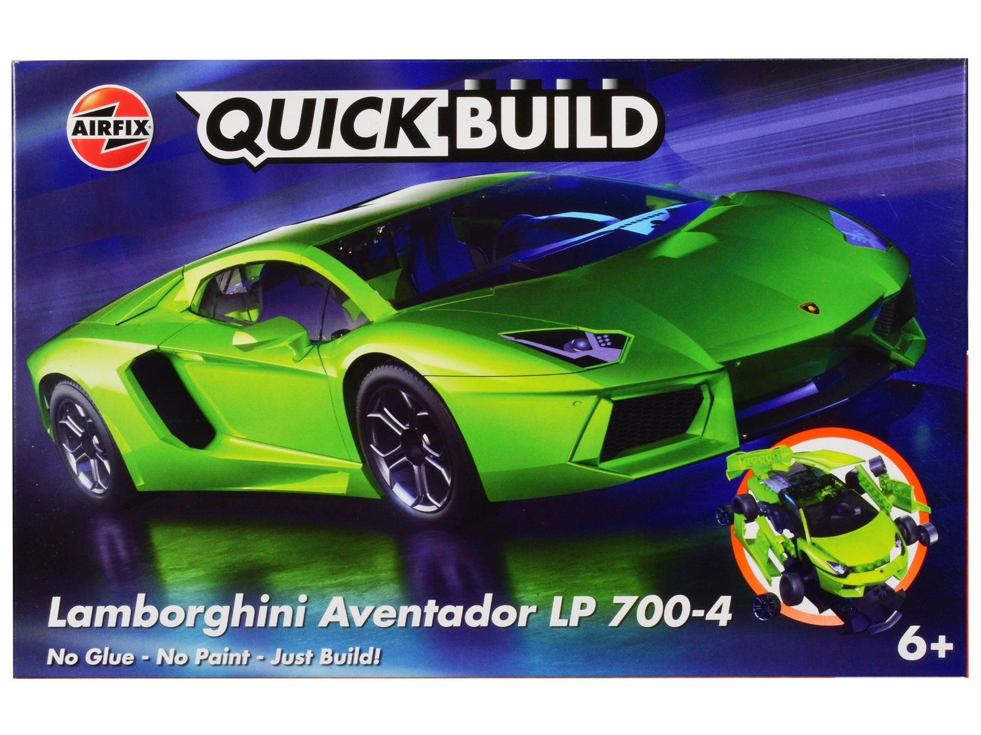 Skill 1 Model Kit Lamborghini Aventador LP 700-4 Green Snap Together Painted Plastic Model Car Kit by Airfix Quickbuild - Premium Lamborghini Models from Airfix Quickbuild - Just $29.99! Shop now at Rapidvehicles