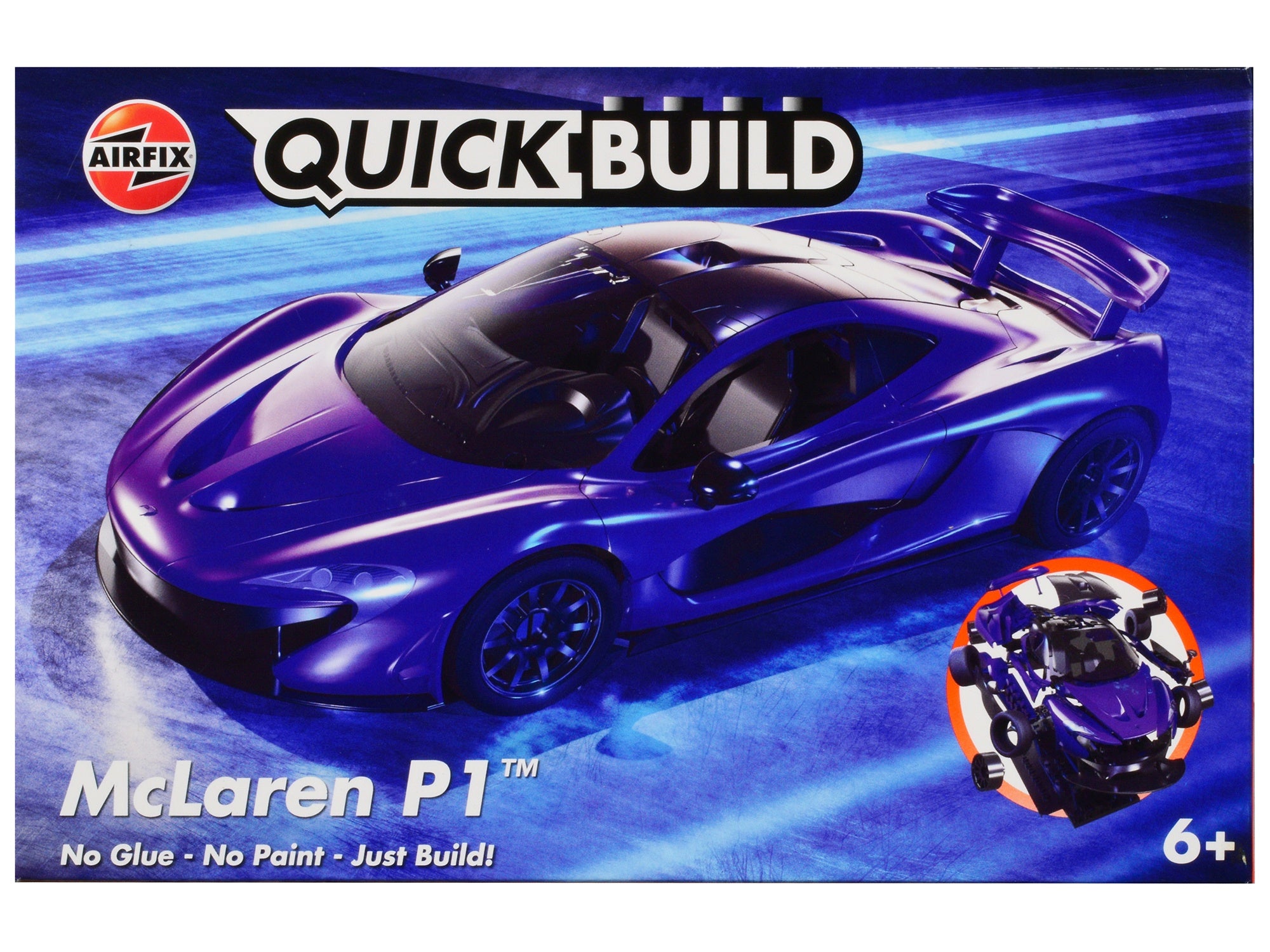 Skill 1 Model Kit McLaren P1 Purple Snap Together Painted Plastic - Premium McLaren Models from Airfix Quickbuild - Just $37.99! Shop now at Rapidvehicles