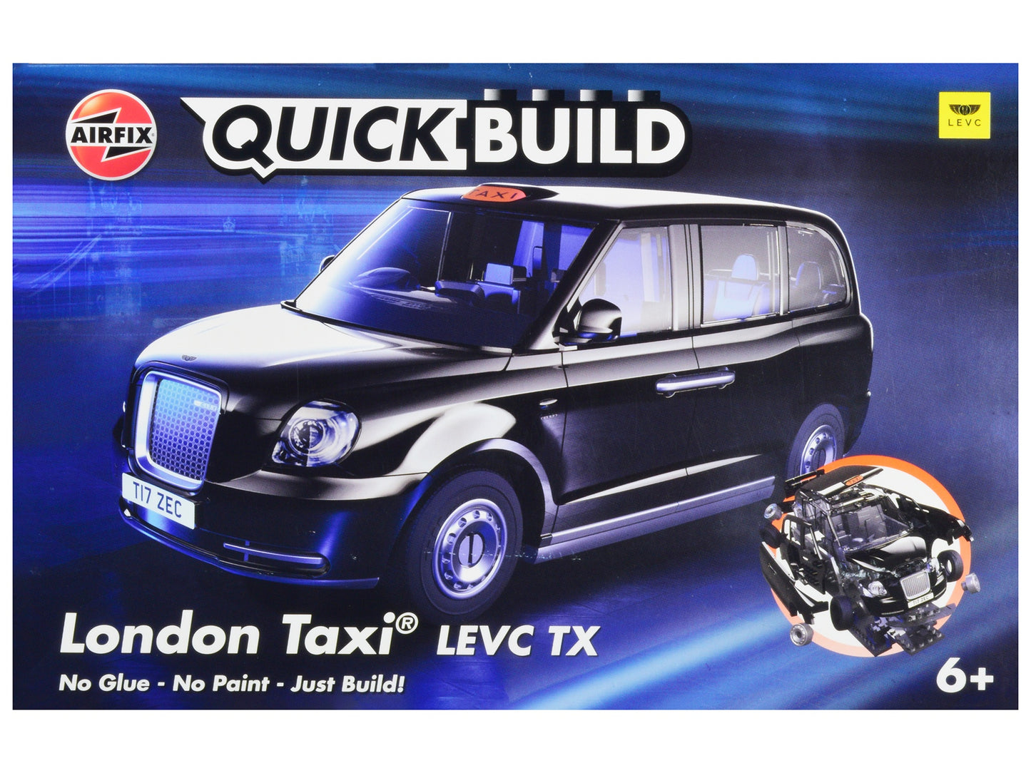 Skill 1 Model Kit London Taxi LEVC TX Black Snap Together Painted - Premium Lamborghini Models from Airfix Quickbuild - Just $47.99! Shop now at Rapidvehicles