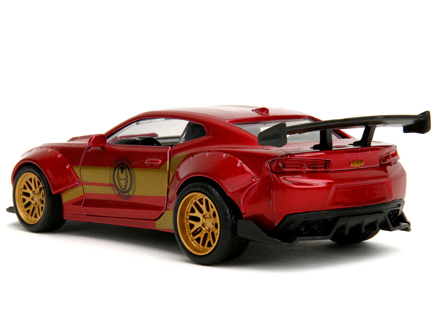 2016 Chevrolet Camaro Red Metallic and Gold and Iron Man Diecast - Premium Chevrolet Models from Jada - Just $32.39! Shop now at Rapidvehicles