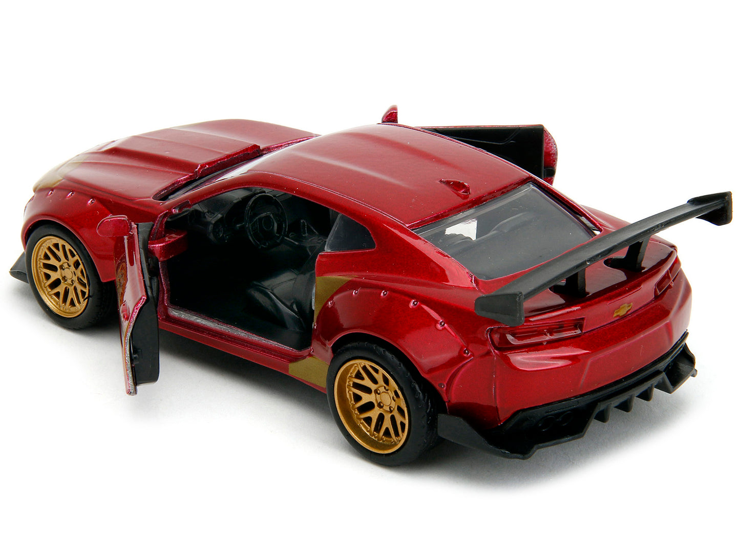 2016 Chevrolet Camaro Red Metallic and Gold and Iron Man Diecast - Premium Chevrolet Models from Jada - Just $32.39! Shop now at Rapidvehicles