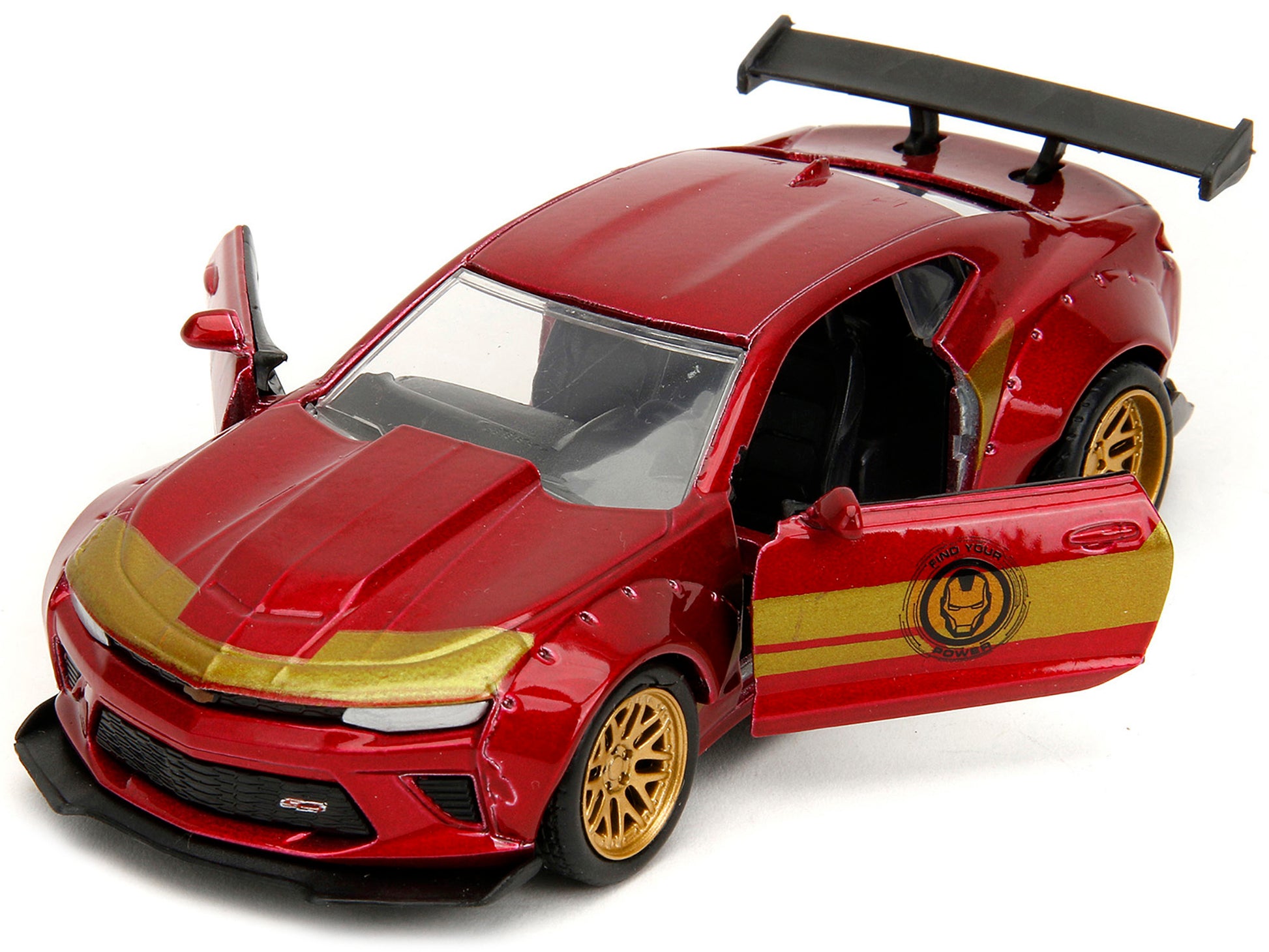 2016 Chevrolet Camaro Red Metallic and Gold and Iron Man Diecast - Premium Chevrolet Models from Jada - Just $32.39! Shop now at Rapidvehicles