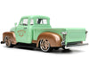 1953 Chevrolet 3100 Pickup Truck Light Green and Gold Metallic "Rusty's Garage" with Extra Wheels "Just Trucks" Series 1/24 Diecast Model Car by Jada - Premium Pickup Trucks Models from Jada - Just $55.09! Shop now at Rapidvehicles