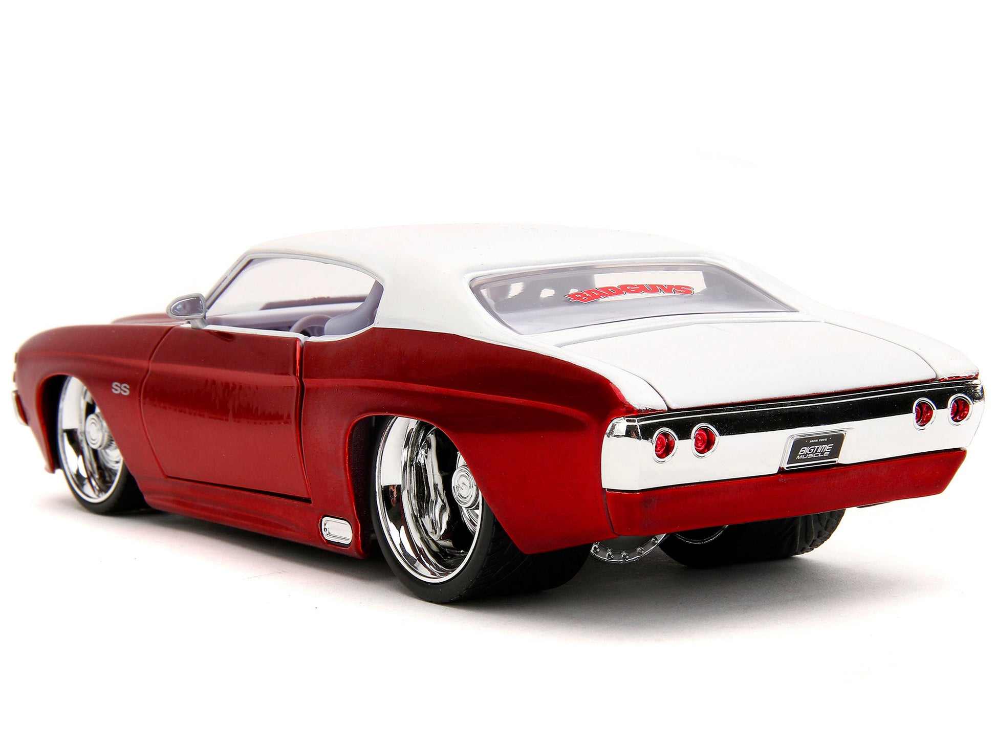 1971 Chevrolet Chevelle SS Candy Red with White Top White Stripes - Premium Chevrolet Models from Jada - Just $58.49! Shop now at Rapidvehicles