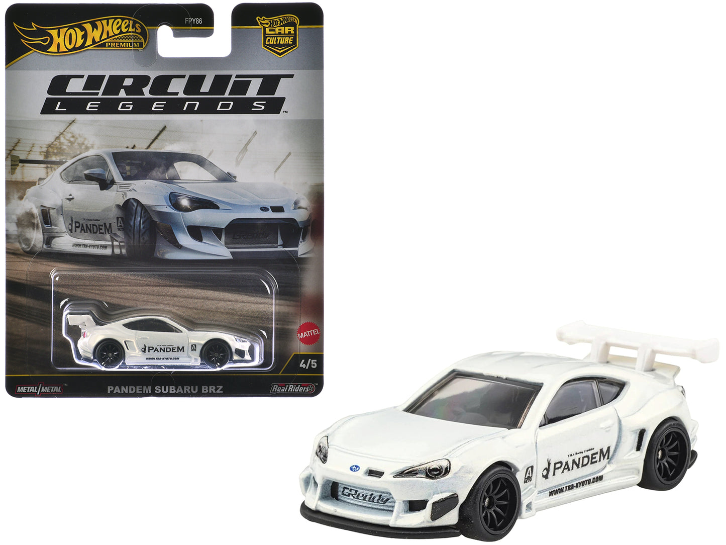 Subaru BRZ Pandem RHD (Right Hand Drive) White Metallic "Circuit Legends" Series Diecast Model Car by Hot Wheels - Use code SHOPAPP15 to get 15 percent off