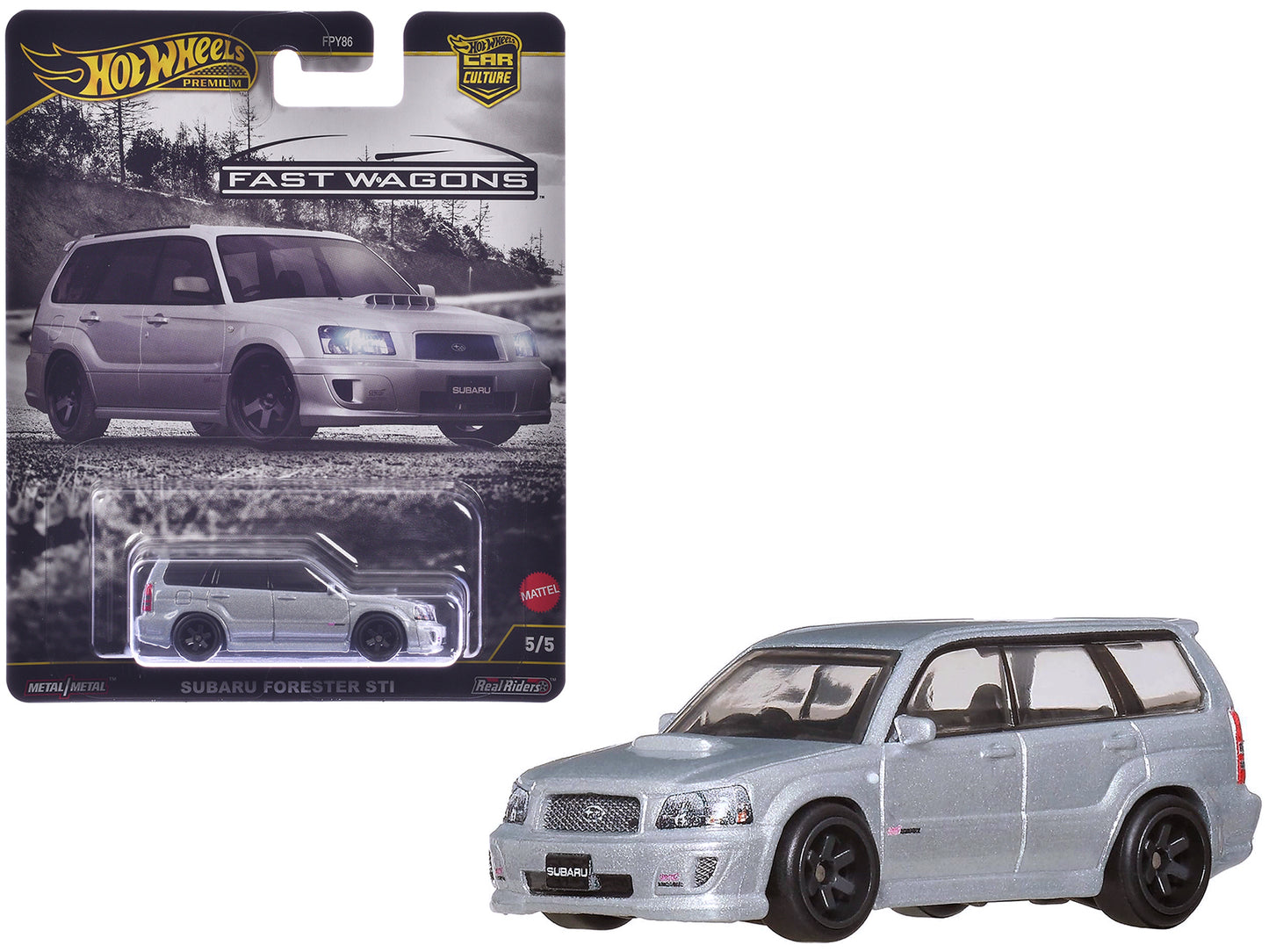 Subaru Forester STI Silver Metallic "Fast Wagons" Series Diecast Model Car by Hot Wheels - Use code SHOPAPP15 to get 15 percent off