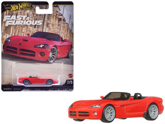 2003 Dodge Viper SRT10 Red "The Fast and the Furious: Tokyo Drift" (2006) Movie "Fast & Furious" Series Diecast Model Car by Hot Wheels