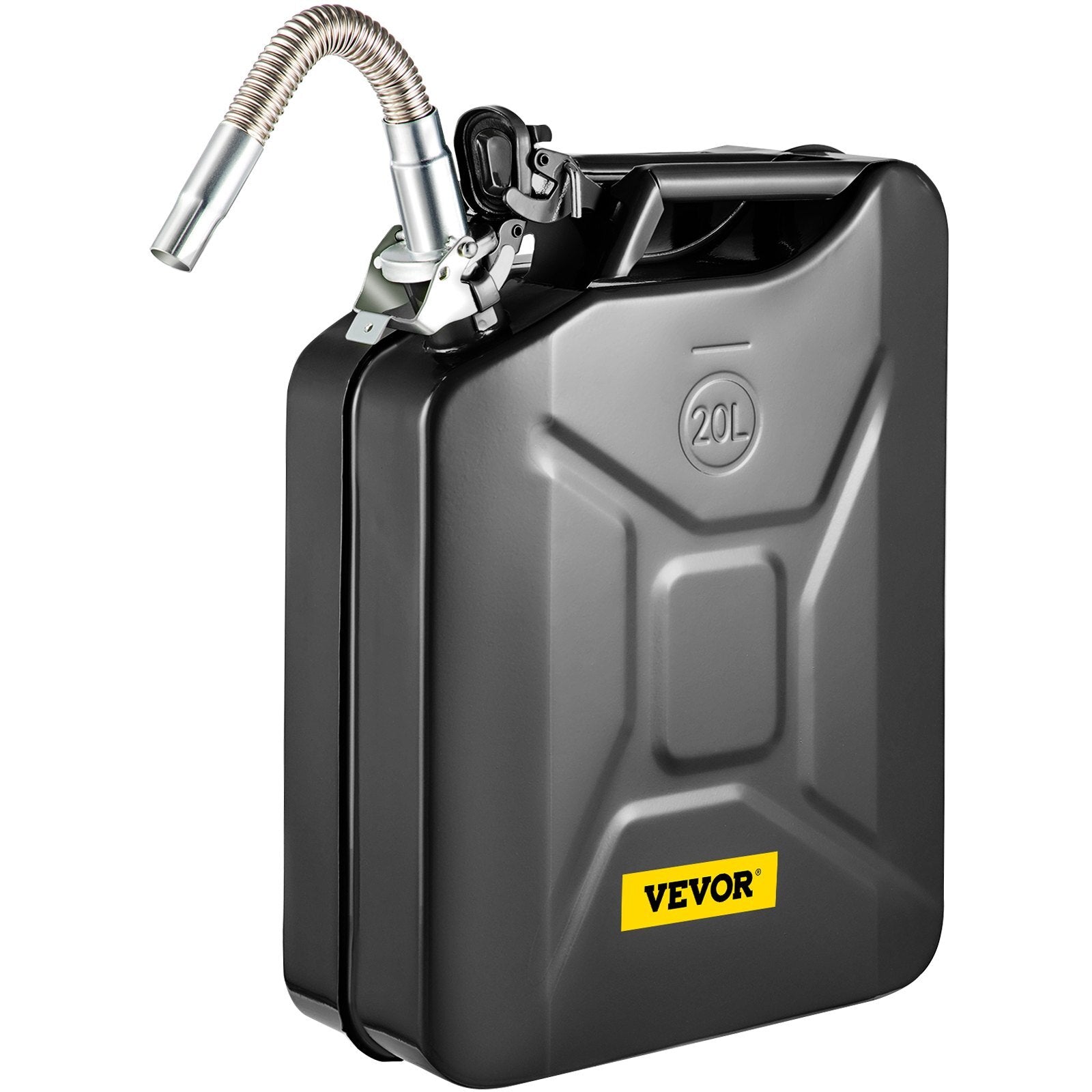 VEVOR Jerry Fuel Can, 5.3 Gallon / 20 L Portable Jerry Gas Can with Flexible Spout System, Rustproof & Heat-resistant Steel Fuel Tank for Cars Trucks Equipment, Black - Premium Jerry Cans from VEVOR - Just $61.99! Shop now at Rapidvehicles