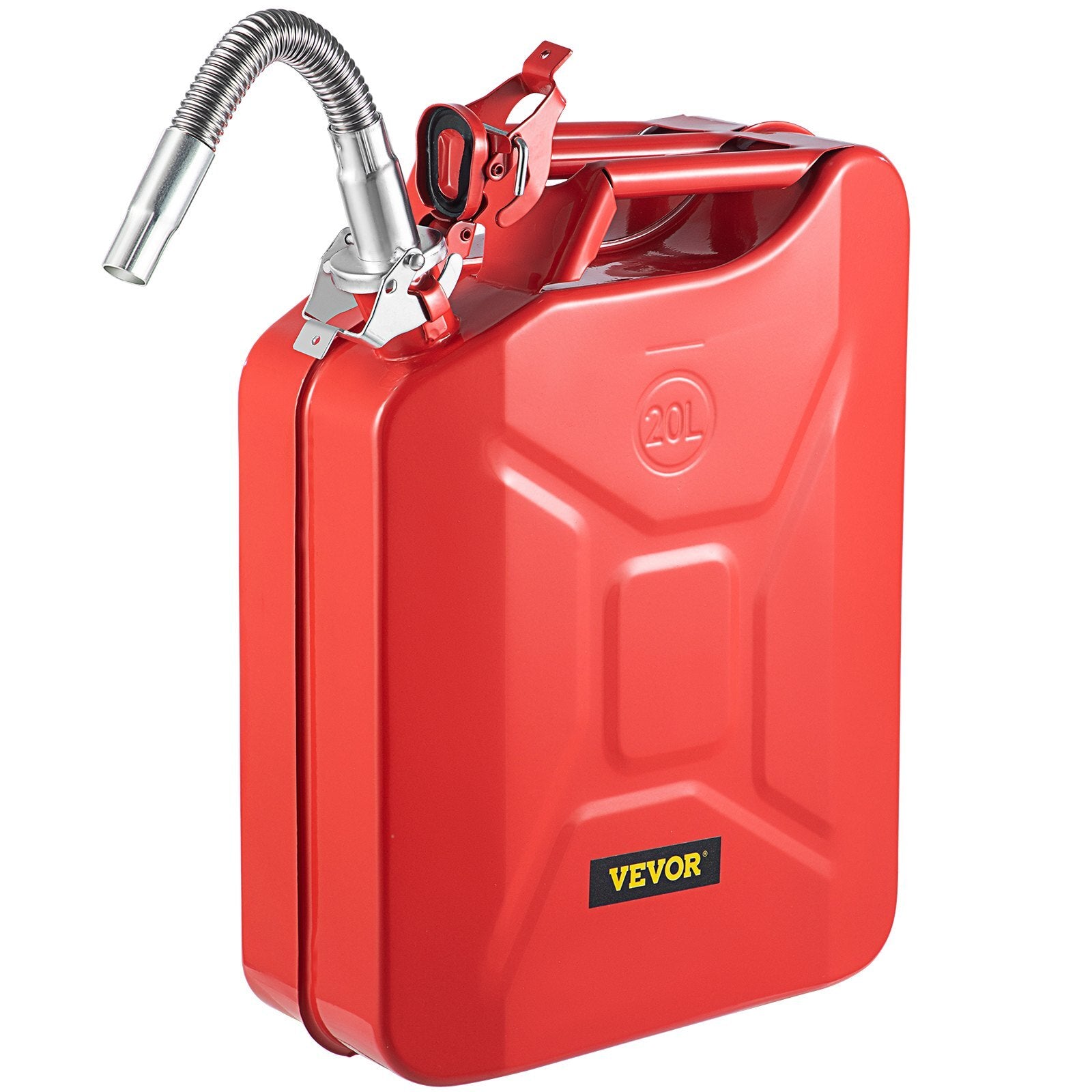 VEVOR Jerry Fuel Can, 5.3 Gallon / 20 L Portable Jerry Gas Can with Flexible Spout System, Rustproof & Heat-resistant Steel Fuel Tank for Cars Trucks Equipment, Red - Premium Jerry Cans from VEVOR - Just $64.99! Shop now at Rapidvehicles