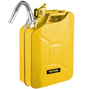 VEVOR Jerry Fuel Can, 5.3 Gallon / 20 L Portable Jerry Gas Can with Flexible Spout System, Rustproof & Heat-resistant Steel Fuel Tank for Cars Trucks Equipment, Yellow - Premium Jerry Cans from VEVOR - Just $60.19! Shop now at Rapidvehicles