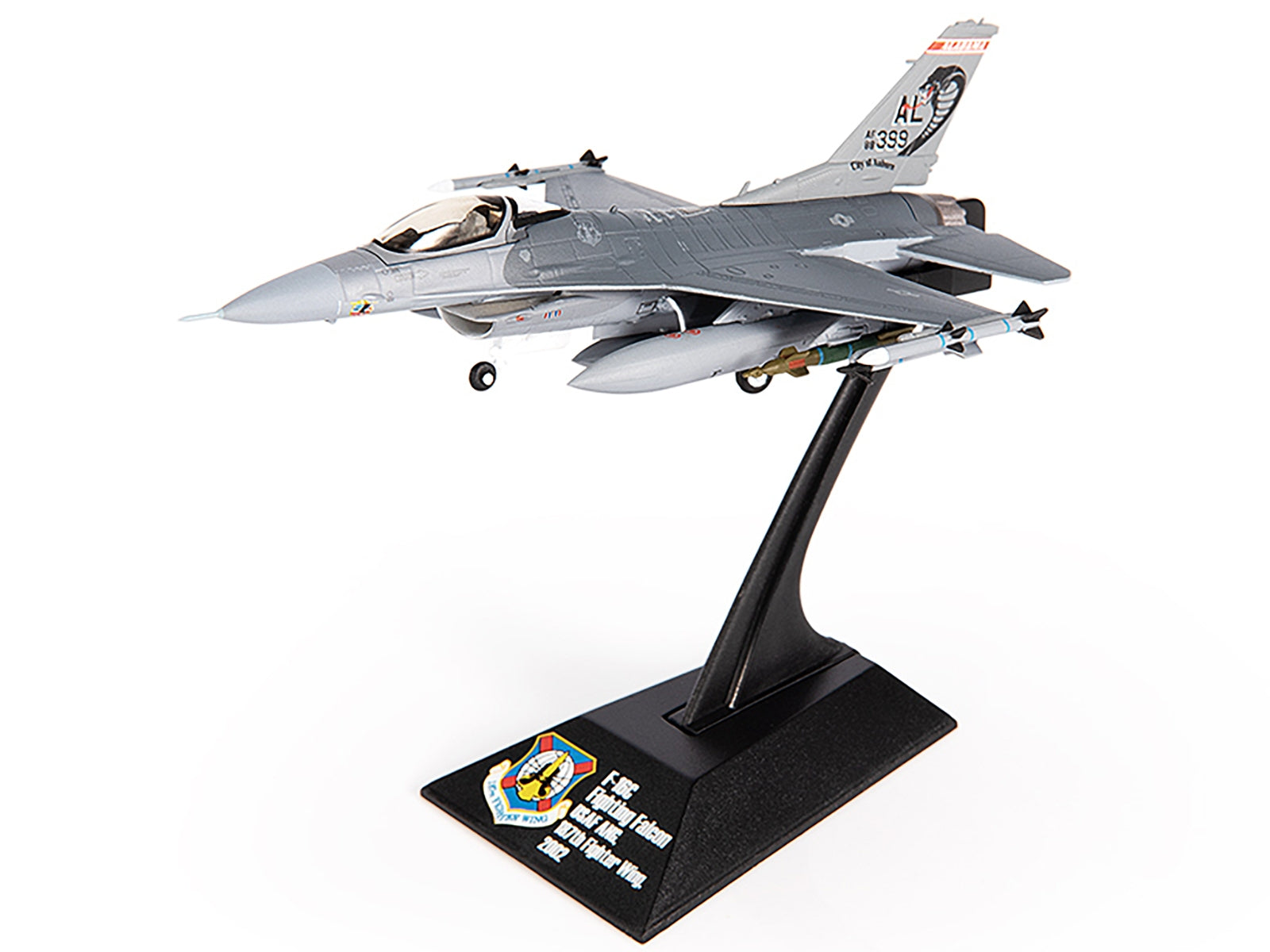 Lockheed F-16C Fighting Falcon Fighter Aircraft "100th Fighter Squadron 187th Fighter Wing Alabama Air National Guard" (2002) United States Air Force 1/144 Diecast Model by JC Wings - Premium Aircrafts and War Planes from JC Wings - Just $85.99! Shop now at Rapidvehicles