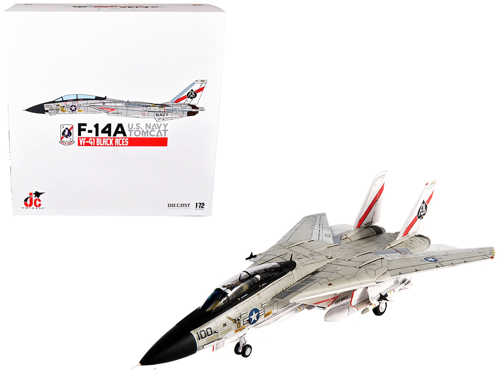 Grumman F-14D Tomcat Fighter Plane "U.S. Navy VF-41 Black Aces" (1978) 1/72 Diecast Model by JC Wings - Premium Grumman from JC Wings - Just $133.99! Shop now at Rapidvehicles