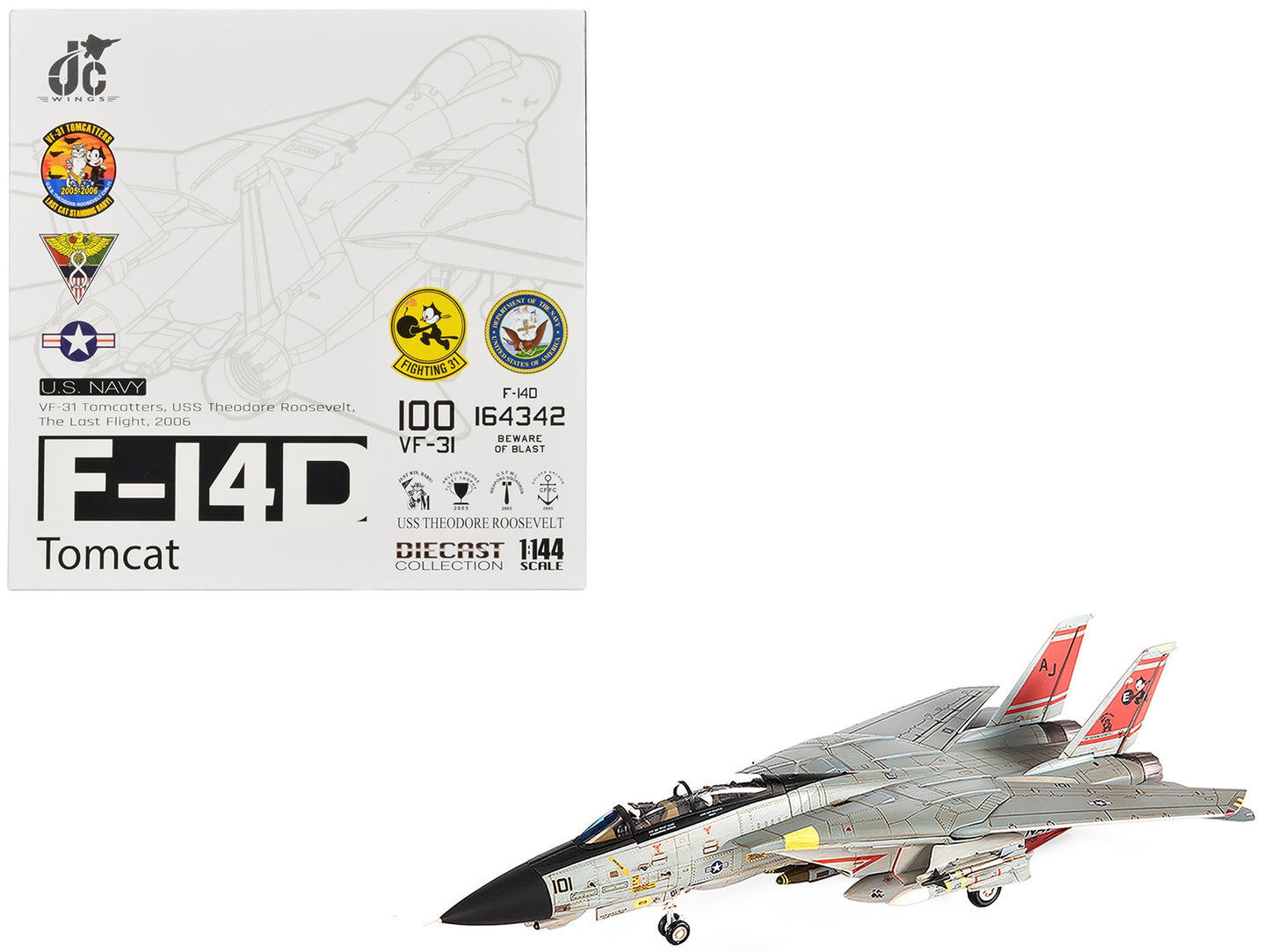 Grumman F-14D Tomcat Fighter Aircraft "VF-31 Tomcatters USS