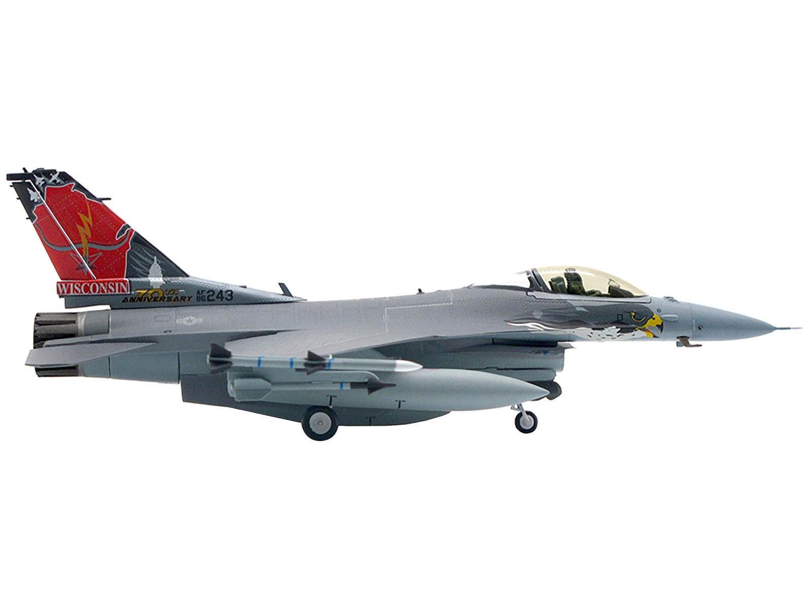 Lockheed F-16C Fighting Falcon Fighter Aircraft "USAF ANG 115th Fighter Wing Wisconsin 70th Anniversary" (2018) 1/72 Diecast Model by JC Wings - Premium Lockheed from JC Wings - Just $123.99! Shop now at Rapidvehicles