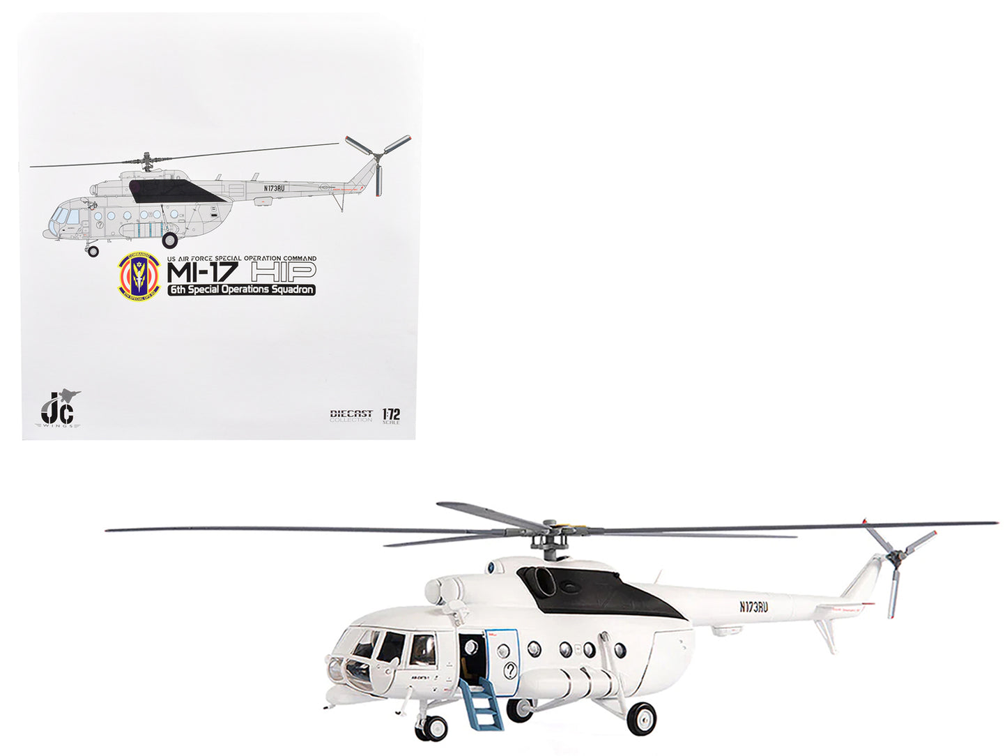 Mil Mi-17 HIP Helicopter "US Air Force Special Operation Command (AFSOC) 6th Special Operations Squadron" (2012) 1/72 Diecast Model by JC Wings - Use code SHOPAPP15 to get 15 percent off