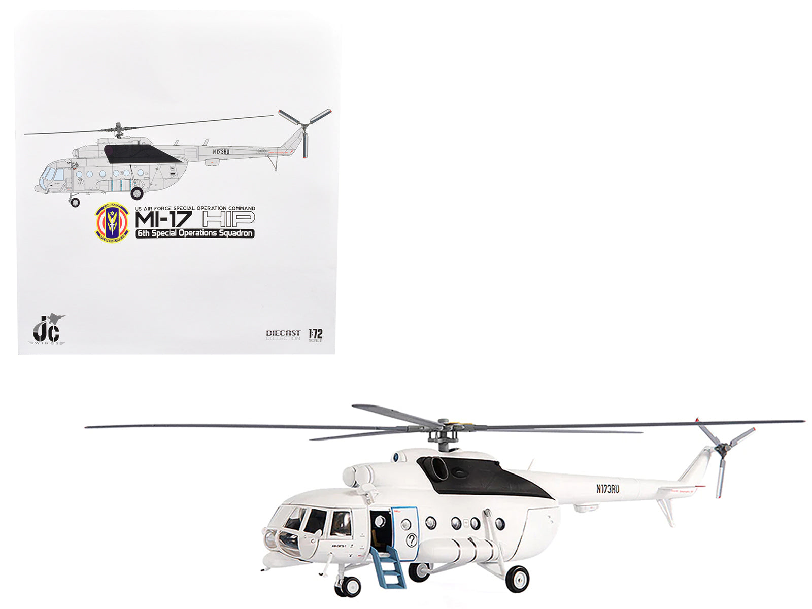 Mil Mi-17 HIP Helicopter "US Air Force Special Operation Command (AFSOC) 6th Special Operations Squadron" (2012) 1/72 Diecast Model by JC Wings free shipping USA