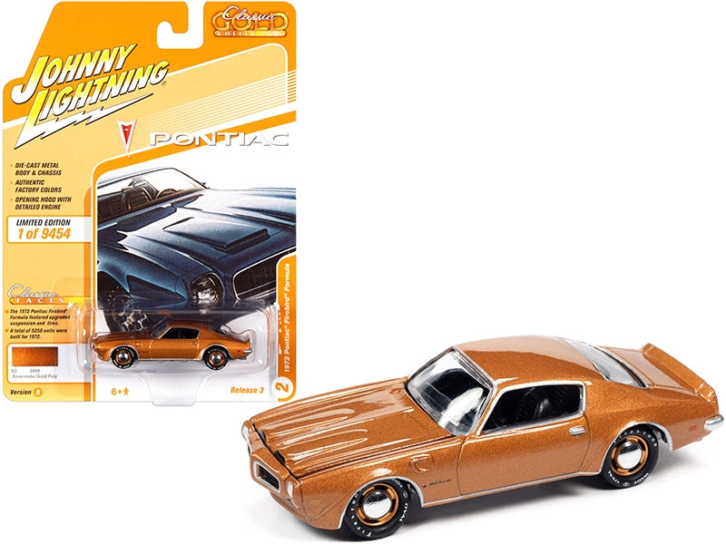 1972 Pontiac Firebird Formula Anaconda Gold Metallic "Classic Gold Collection" Series Limited Edition to 9454 pieces Worldwide 1/64 Diecast Model Car by Johnny Lightning - Premium Pontiac Models from Johnny Lightning - Just $24.99! Shop now at Rapidvehicles