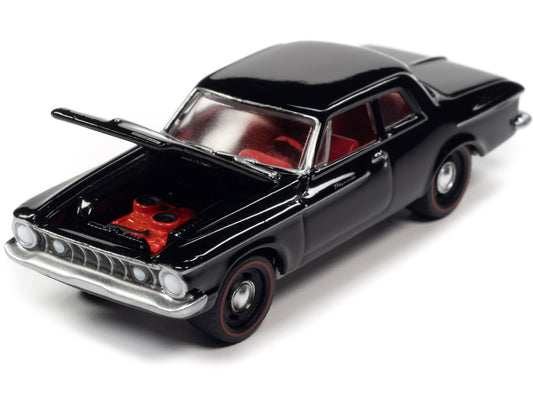 1962 Plymouth Savoy Max Wedge Silhouette Black with Red Interior - Premium Plymouth Models from Johnny Lightning - Just $25.99! Shop now at Rapidvehicles