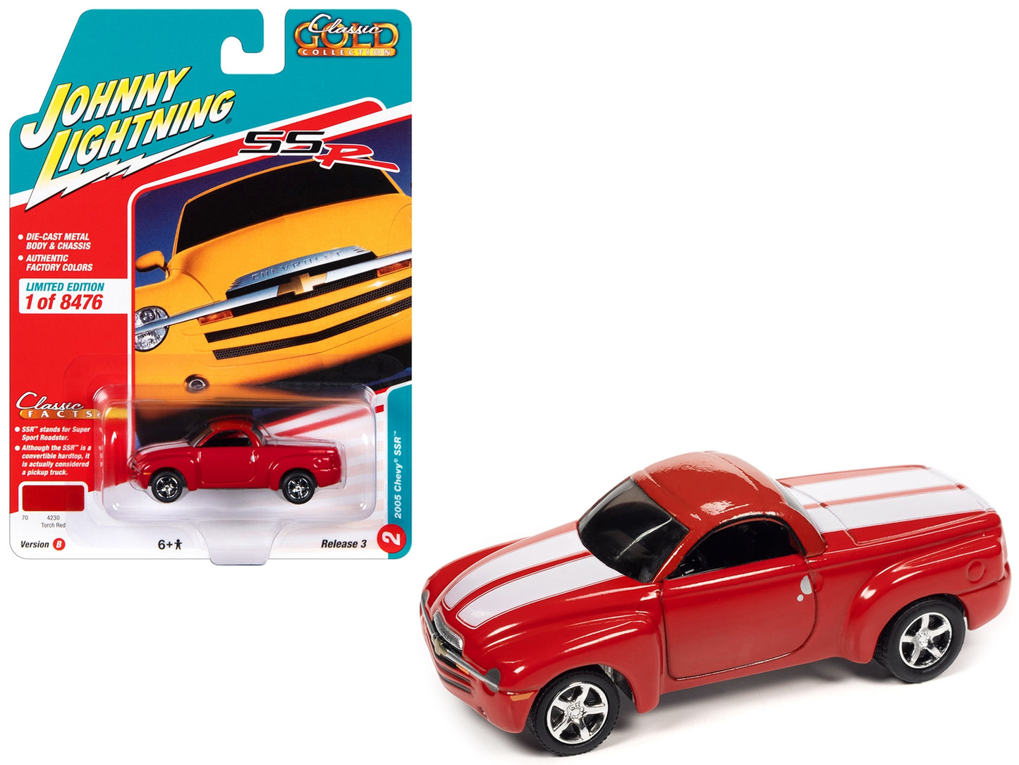 2005 Chevrolet SSR Pickup Truck Torch Red with White Stripes