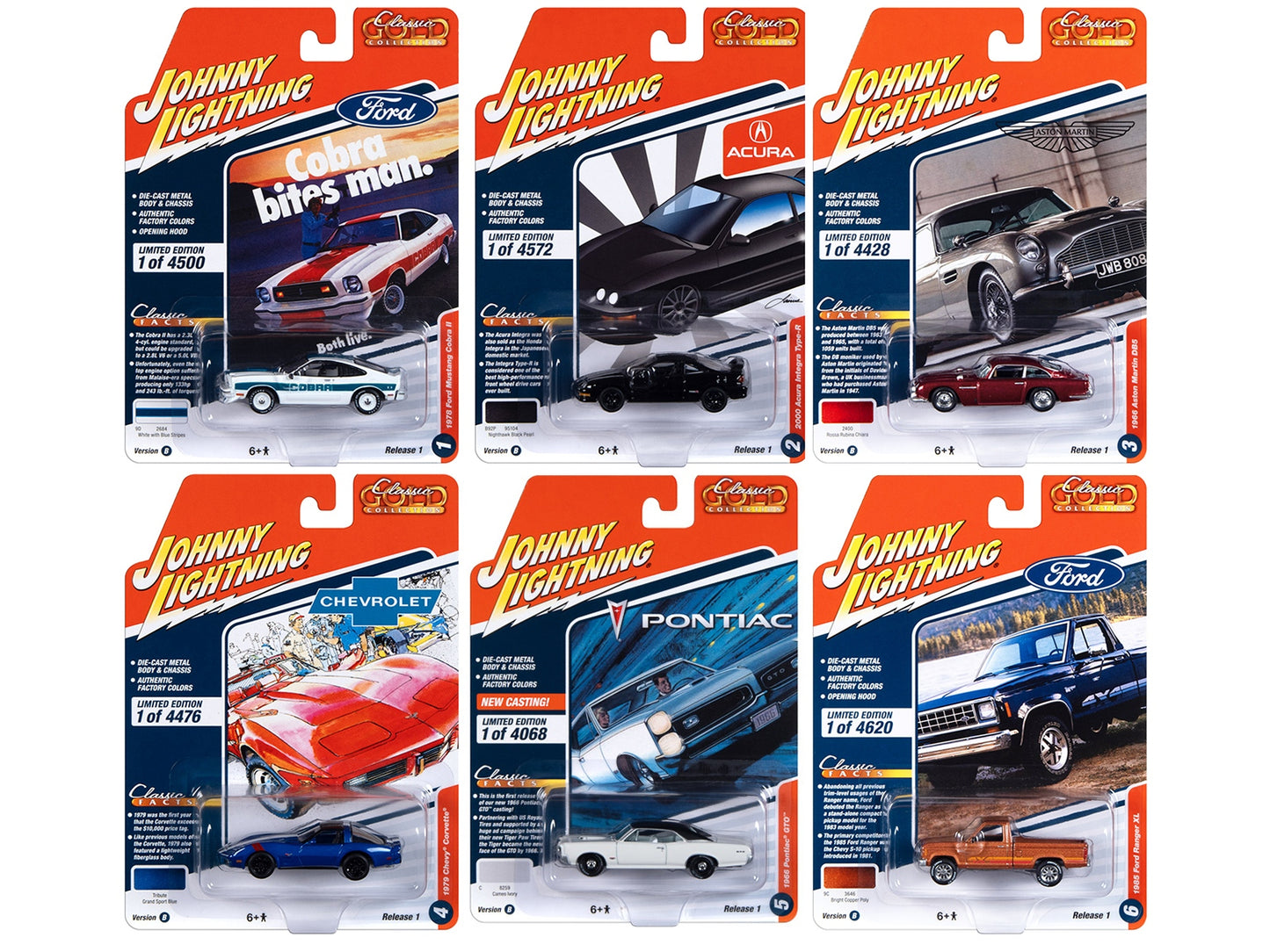 "Classic Gold Collection" 2023 Set B of 6 Cars Release 1 1/64 - Premium 1/64 Scale Sets from Johnny Lightning - Just $84.59! Shop now at Rapidvehicles