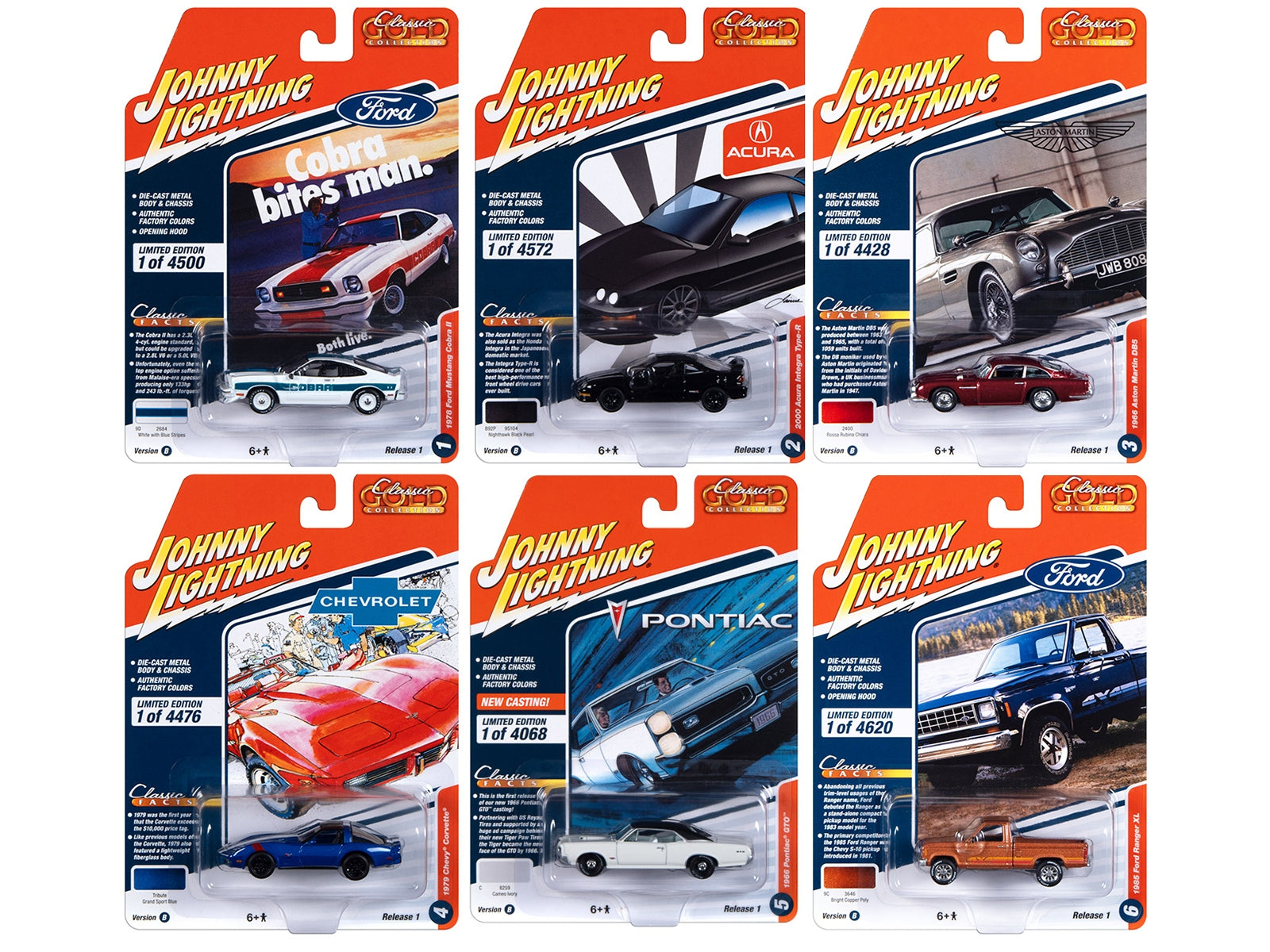 "Classic Gold Collection" 2023 Set B of 6 Cars Release 1 1/64 Diecast Model Cars by Johnny Lightning - Premium 1/64 Scale Sets from Johnny Lightning - Just $77.60! Shop now at Rapidvehicles