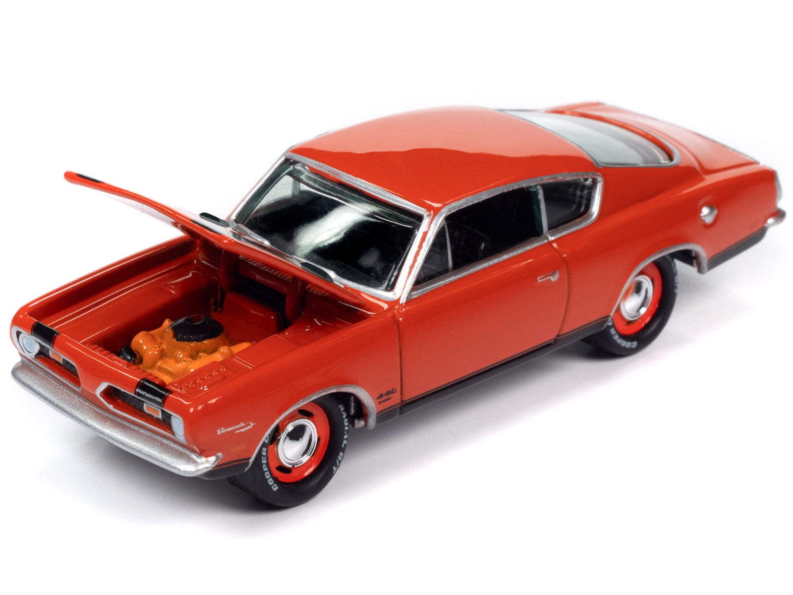 1969 Plymouth Barracuda Orange with Black Stripes "Classic Gold Collection" 2023 Release 2 Limited Edition to 2932 pieces Worldwide 1/64 Diecast Model Car by Johnny Lightning - Premium Plymouth Models from Johnny Lightning - Just $25.07! Shop now at Rapidvehicles