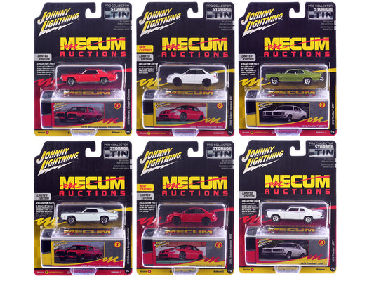 Johnny Lightning Collector's Tin 2024 Set of 6 Cars Release 2 Limited Edition 1/64 Diecast Model Cars by Johnny Lightning