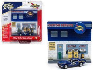 1967 Chevrolet Camaro #15 "Sunoco" with "Sunoco" Exterior Service Gas Station Facade Diorama Set "Johnny Lightning 50th Anniversary" 1/64 Diecast Model Car by Johnny Lightning - Premium Chevrolet Models from Johnny Lightning - Just $50.72! Shop now at Rapidvehicles