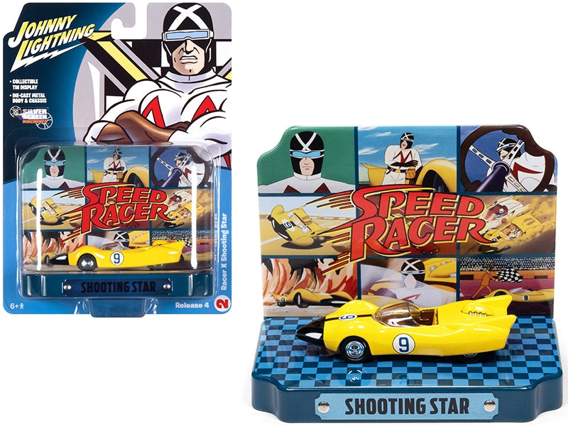 Racer X Shooting Star #9 Yellow with Collectible Tin Display - Premium Other from Johnny Lightning - Just $57.99! Shop now at Rapidvehicles