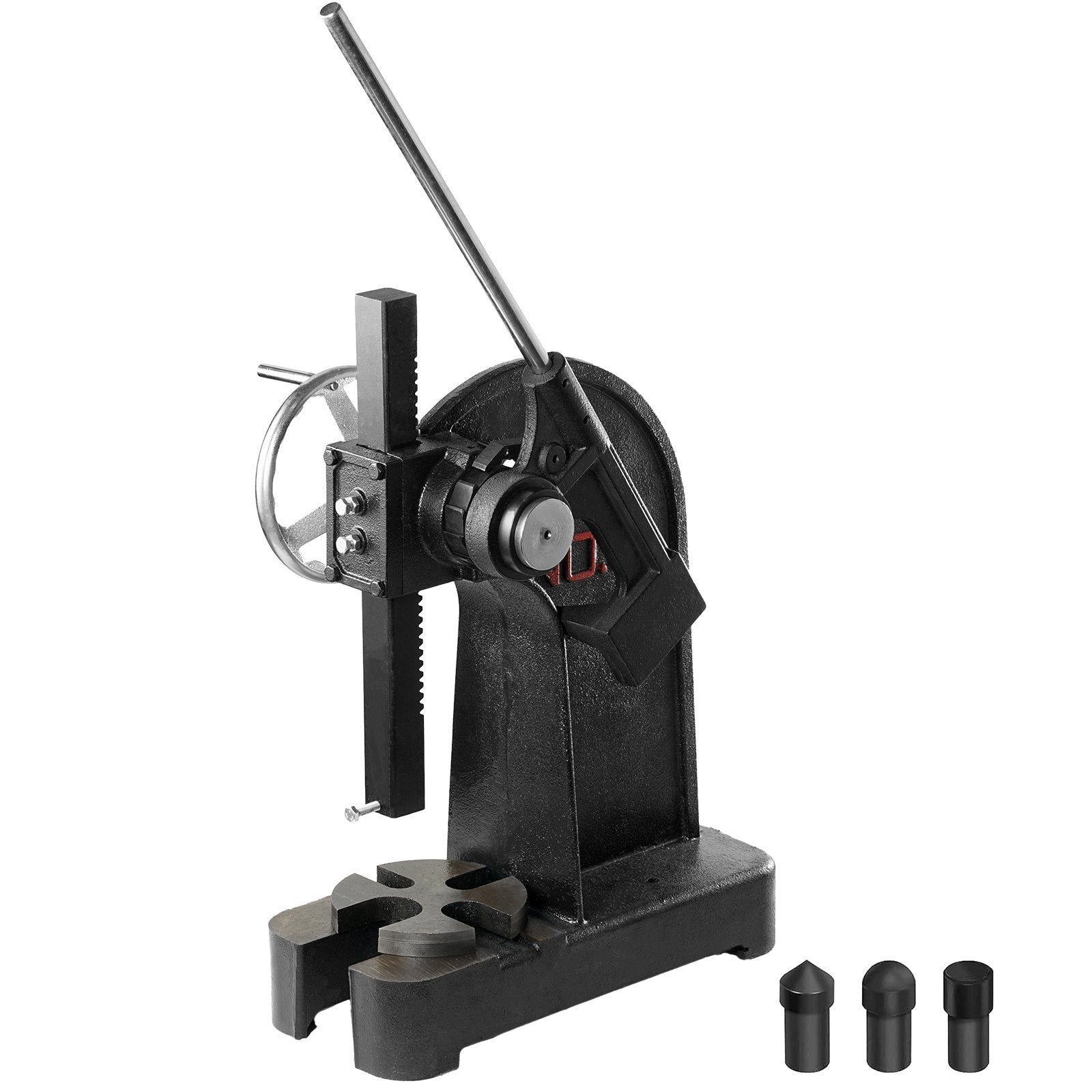 VEVOR Arbor Press, 3 Ton Ratchet Type Arbor Press, Ratchet Leverage Arbor Press with Handwheel, 12.2" Maximum Height, Cast Iron Manual Desktop Punch Press, for Stamping, Bending, Stretching, Forming - Premium Arbor Presses from VEVOR - Just $296.39! Shop now at Rapidvehicles