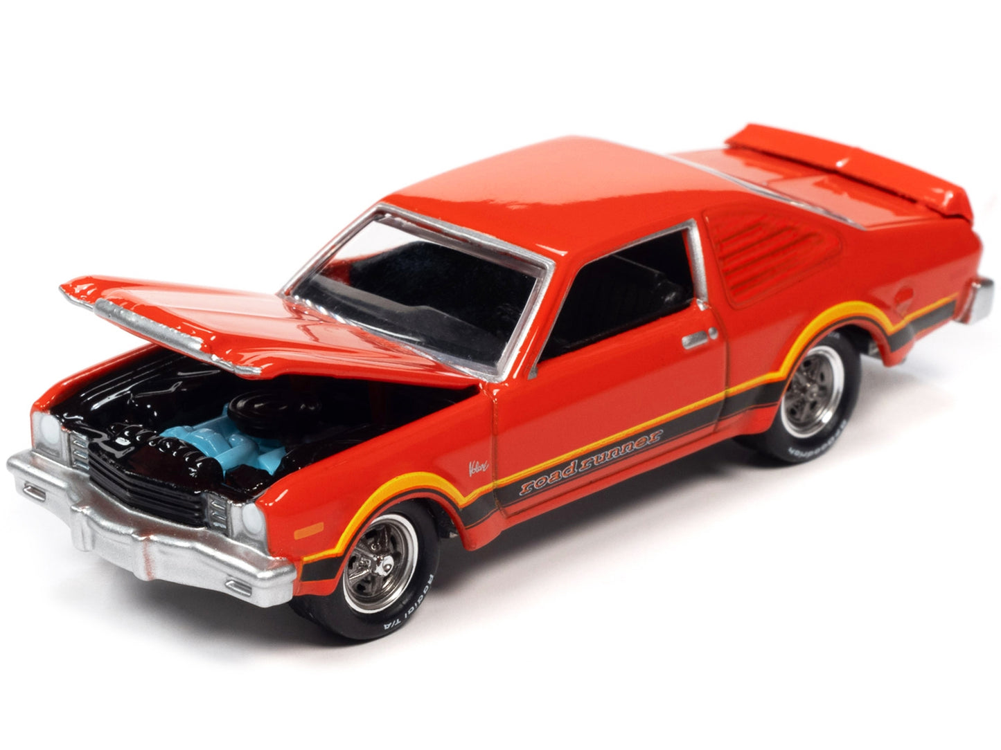 1976 Plymouth Volare Road Runner Spitfire Orange with Stripes "OK - Premium Plymouth Models from Johnny Lightning - Just $25.07! Shop now at Rapidvehicles