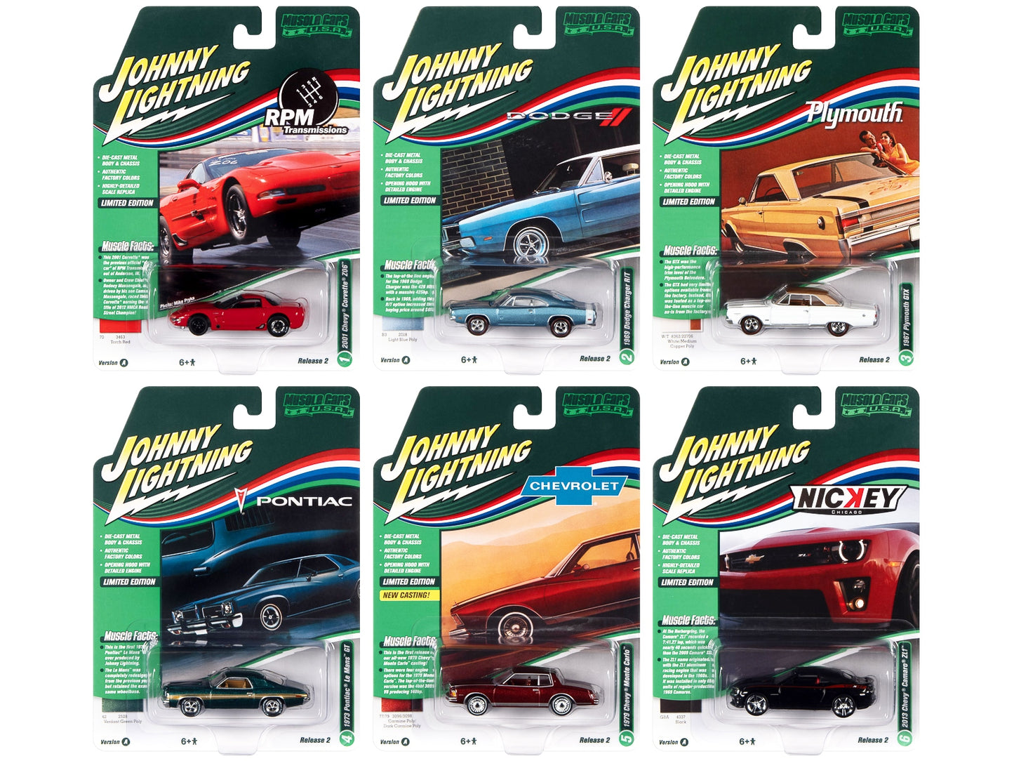 "Muscle Cars USA" 2022 Set A of 6 pieces Release 2 1/64 Diecast - Premium 1/64 Scale Sets from Johnny Lightning - Just $84.59! Shop now at Rapidvehicles