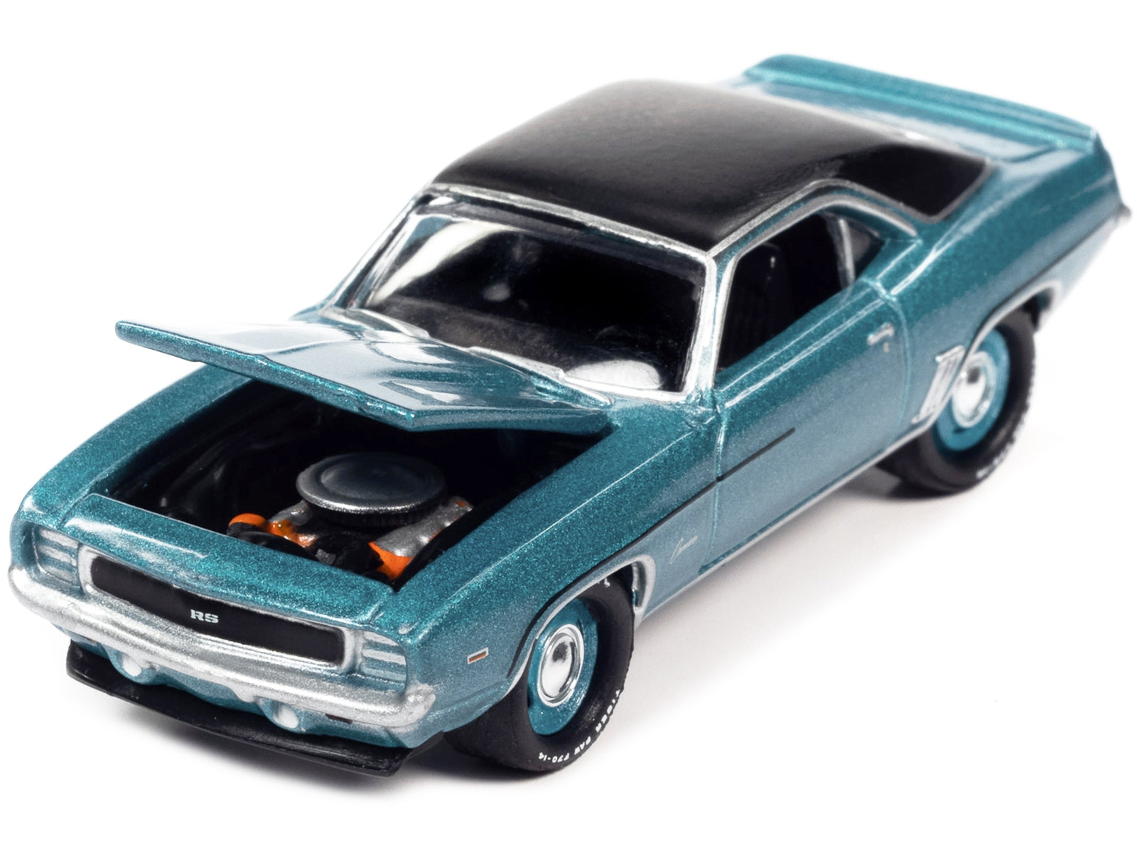 1969 Chevrolet COPO Camaro RS Azure Turquoise Metallic with Black - Premium Chevrolet Models from Johnny Lightning - Just $20.73! Shop now at Rapidvehicles