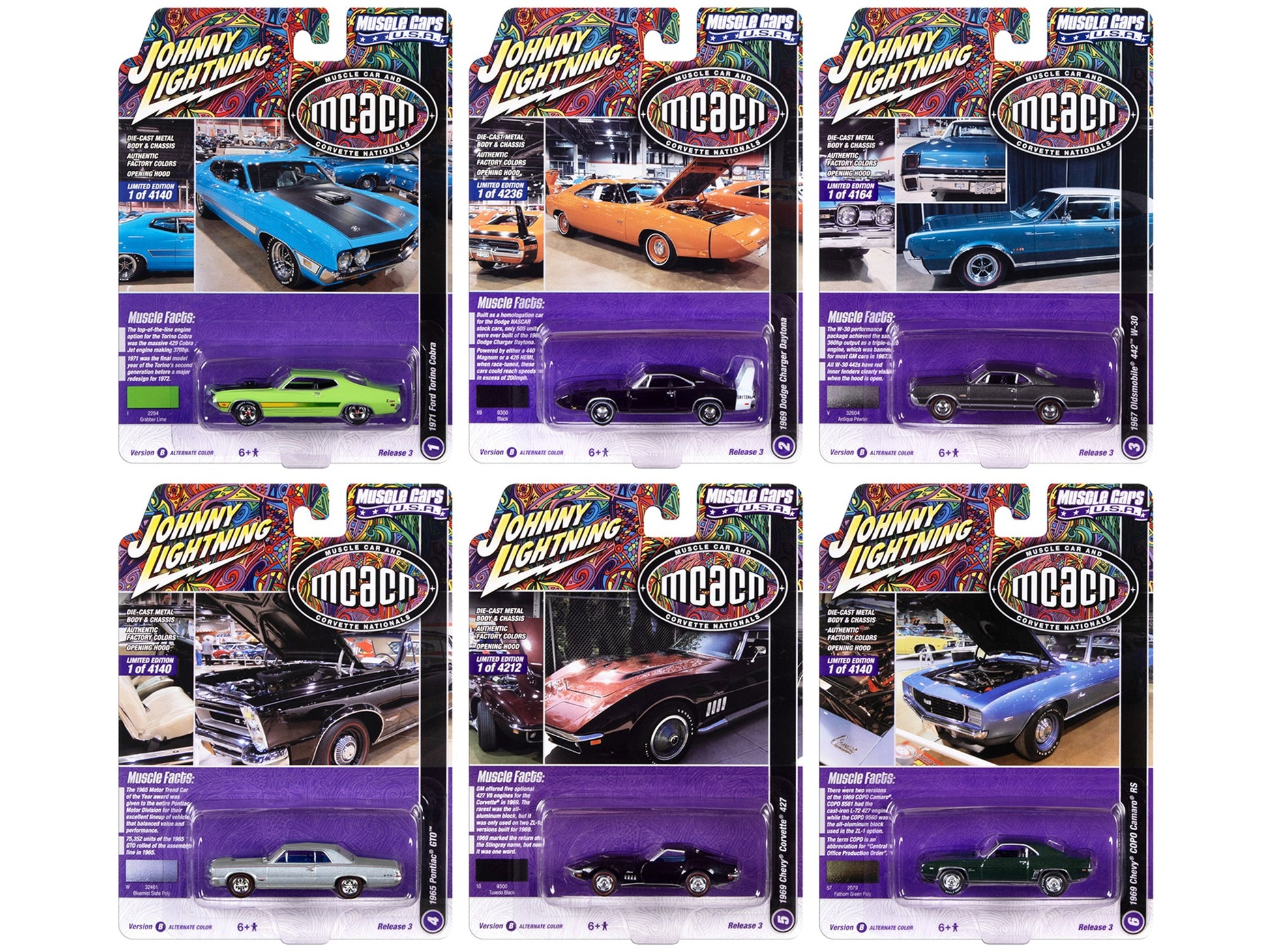 "Muscle Cars USA" 2022 Set B of 6 pieces Release 3 1/64 Diecast - Premium 1/64 Scale Sets from Johnny Lightning - Just $84.59! Shop now at Rapidvehicles