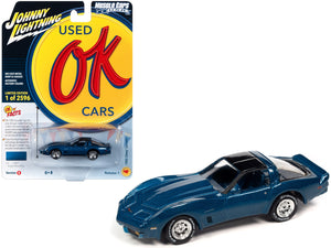 1982 Chevrolet Corvette Bright Blue Metallic with Black Top and Blue Interior Limited Edition to 2596 pieces Worldwide "OK Used Cars" 2023 Series 1/64 Diecast Model Car by Johnny Lightning - Premium Corvette Models from Johnny Lightning - Just $25.07! Shop now at Rapidvehicles