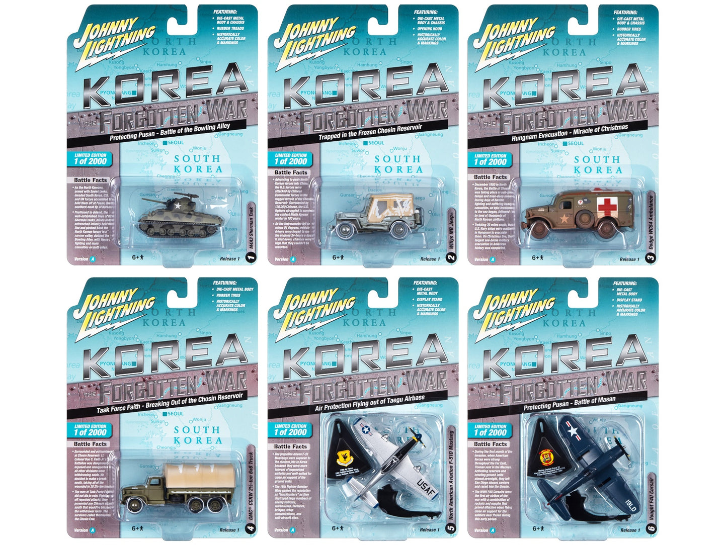 "Korea: The Forgotten War" Military Set A of 6 pieces 2023 - Premium 1/64 Scale Sets from Johnny Lightning - Just $100.79! Shop now at Rapidvehicles