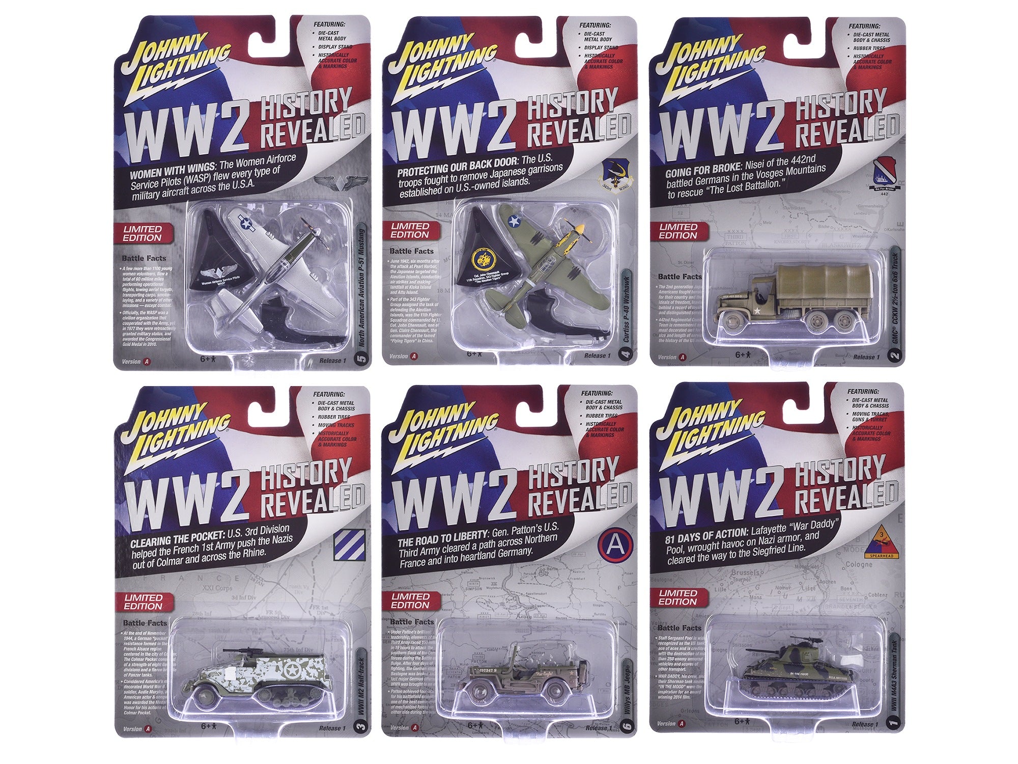 "Military" Set A of 6 pieces 2024 Release 1 Limited Edition Diecast Models by Johnny Lightning - Premium 1/64 Scale Sets from Johnny Lightning - Just $99.78! Shop now at Rapidvehicles