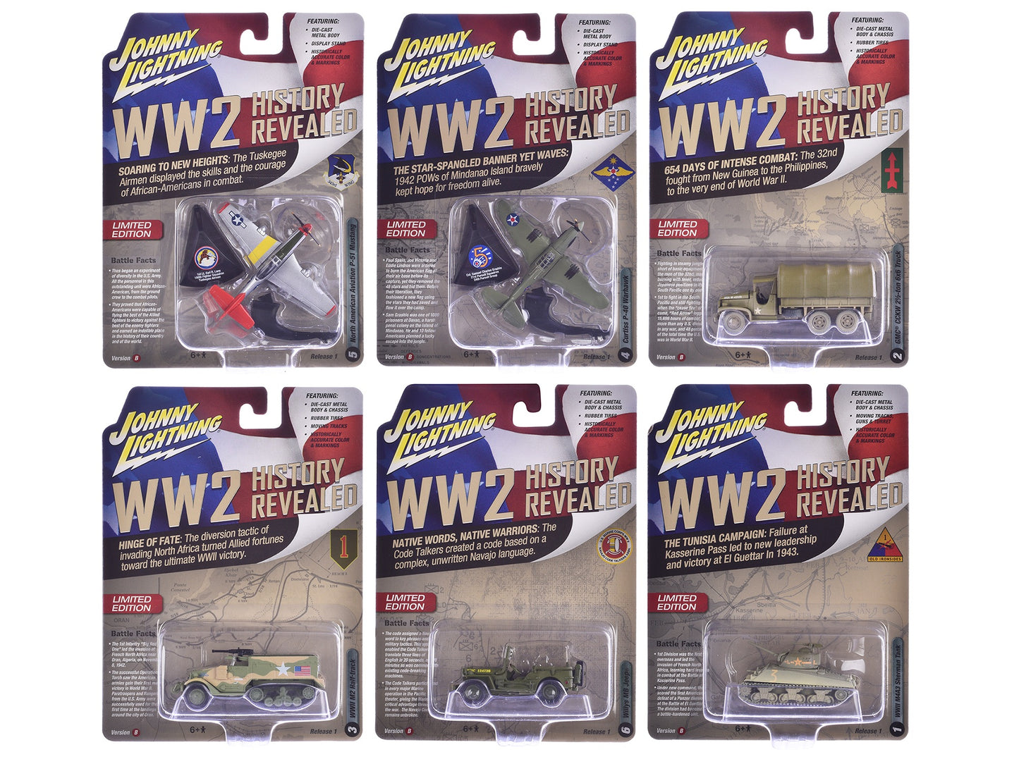 "Military" Set B of 6 pieces 2024 Release 1 Limited Edition - Premium 1/64 Scale Sets from Johnny Lightning - Just $107.99! Shop now at Rapidvehicles