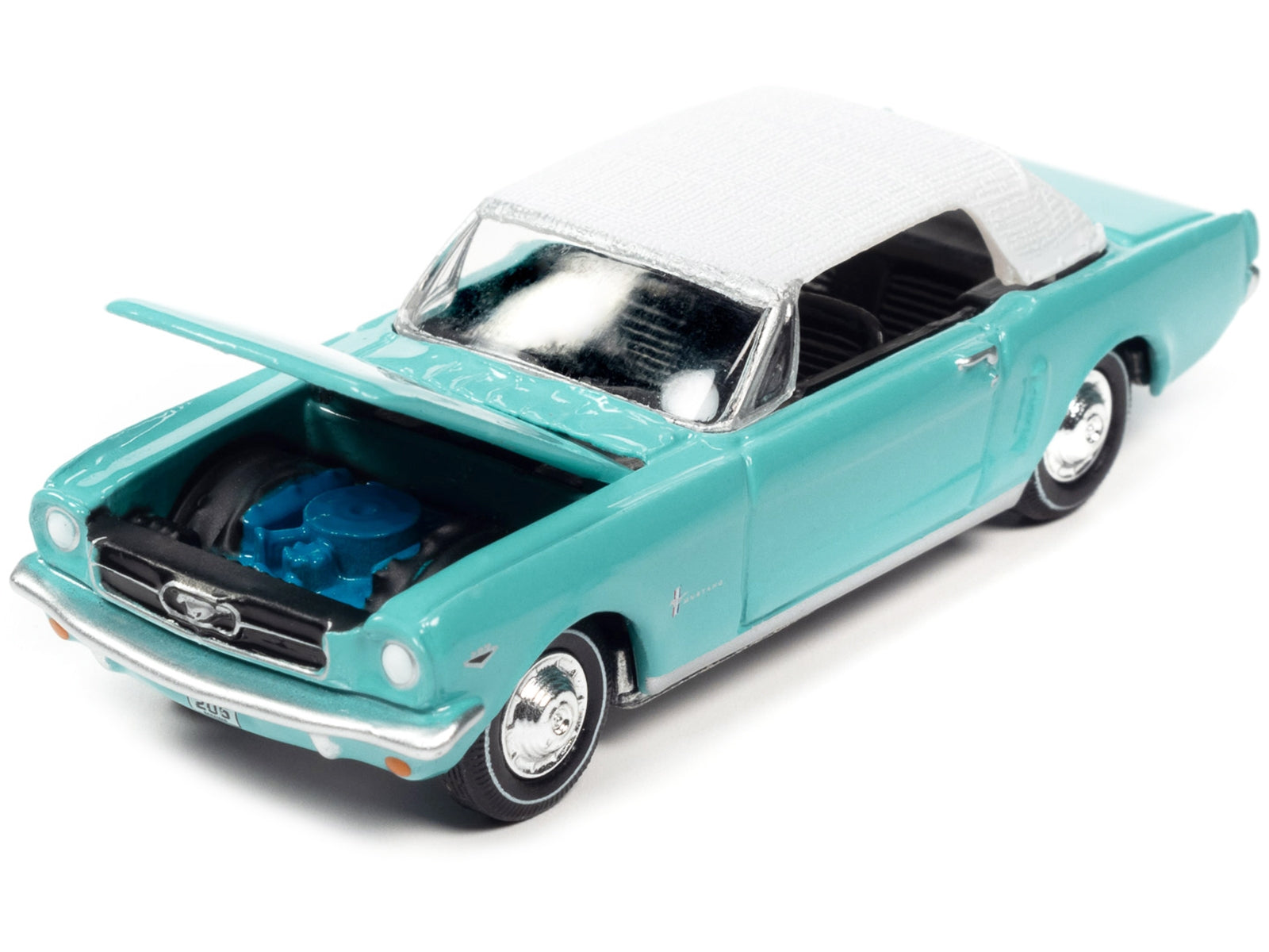 1965 Ford Mustang Light Blue with White Top James Bond 007 - Premium Movie/TV Series Models from Johnny Lightning - Just $19.74! Shop now at Rapidvehicles