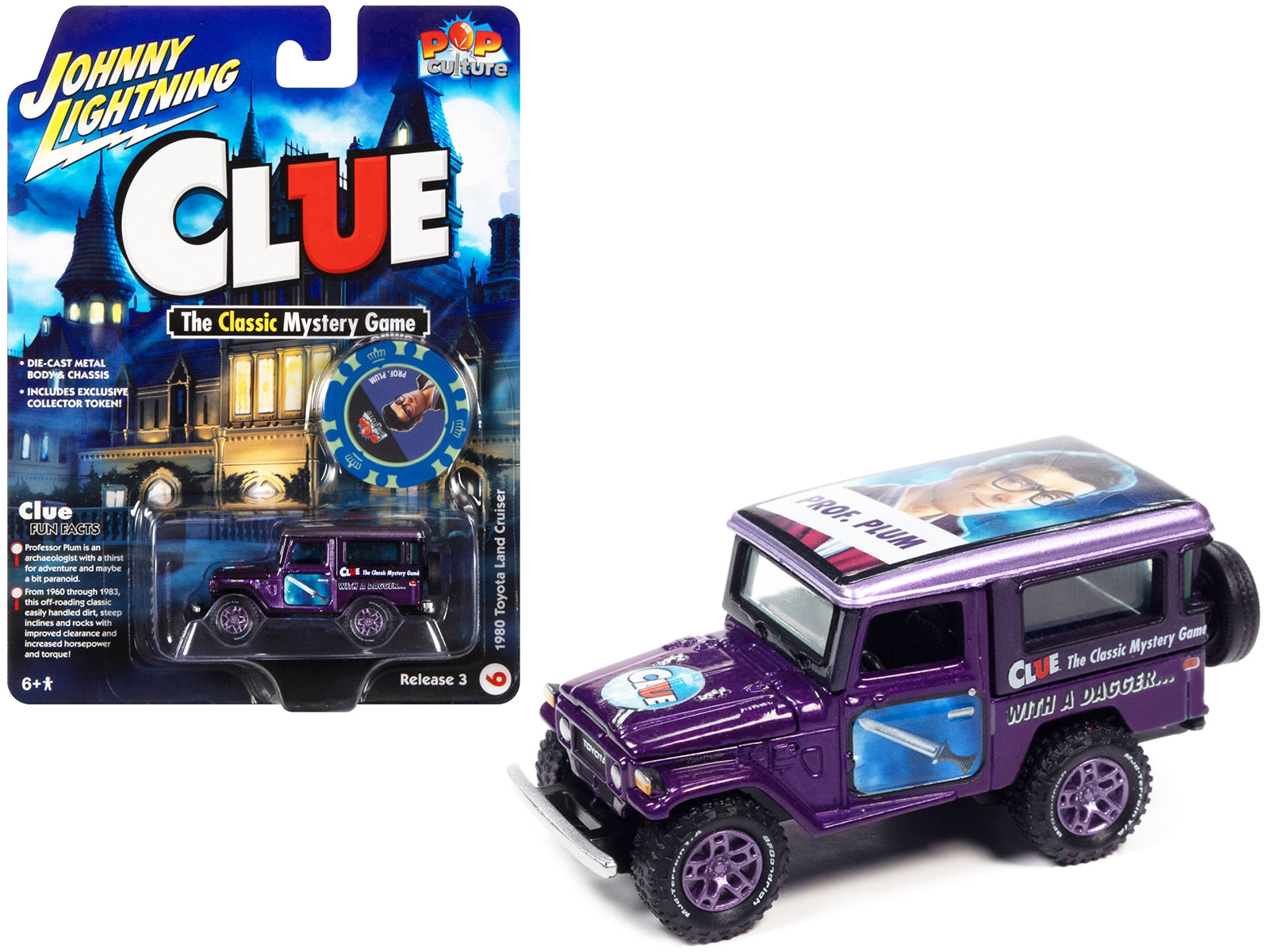 1980 Toyota Land Cruiser Purple Metallic "Modern Clue Professor - Premium Toyota Models from Johnny Lightning - Just $29.69! Shop now at Rapidvehicles