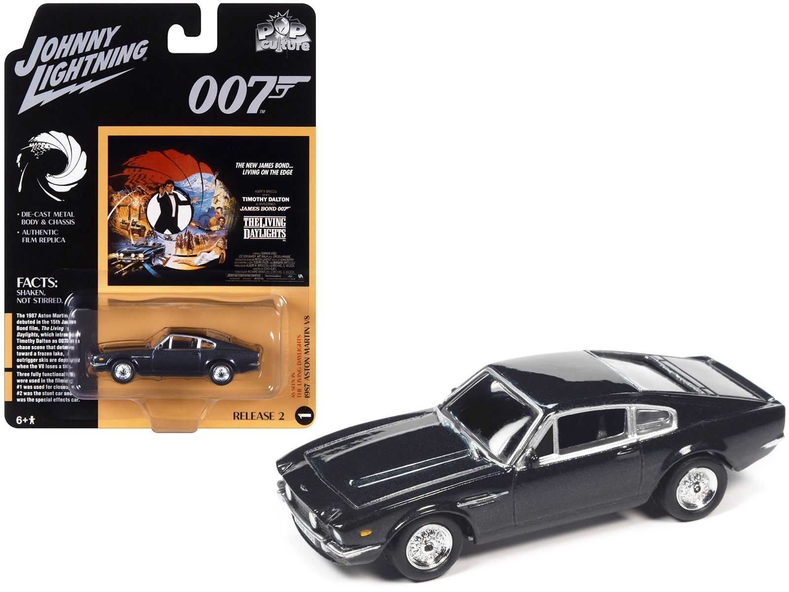 1987 Aston Martin V8 RHD (Right Hand Drive) Dark Gray Metallic - Premium Movie/TV Series Models from Johnny Lightning - Just $26.99! Shop now at Rapidvehicles