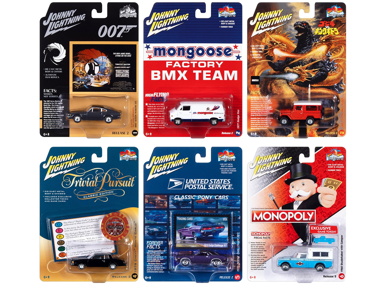 Pop Culture 2023 Set of 6 Cars Release 2 1/64 Diecast Model Cars by Johnny Lightning - Premium 1/64 Scale Sets from Johnny Lightning - Just $92.39! Shop now at Rapidvehicles