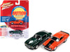 1969 Chevrolet Camaro ZLX Phase III Hugger Orange with Black Stripes and 1973 Chevrolet Camaro Phase III Dark Green Metallic and White "Baldwin Motion" Set of 2 Cars 1/64 Diecast Model Cars by Johnny Lightning - Premium Chevrolet Models from Johnny Lightning - Just $37.19! Shop now at Rapidvehicles