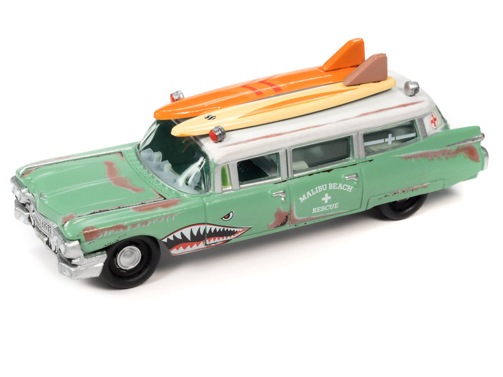 1950 Mercury Woody Wagon Matt Black w/ Wood Panels "Nomad Surf - Premium Mercury Models from Johnny Lightning - Just $36.99! Shop now at Rapidvehicles