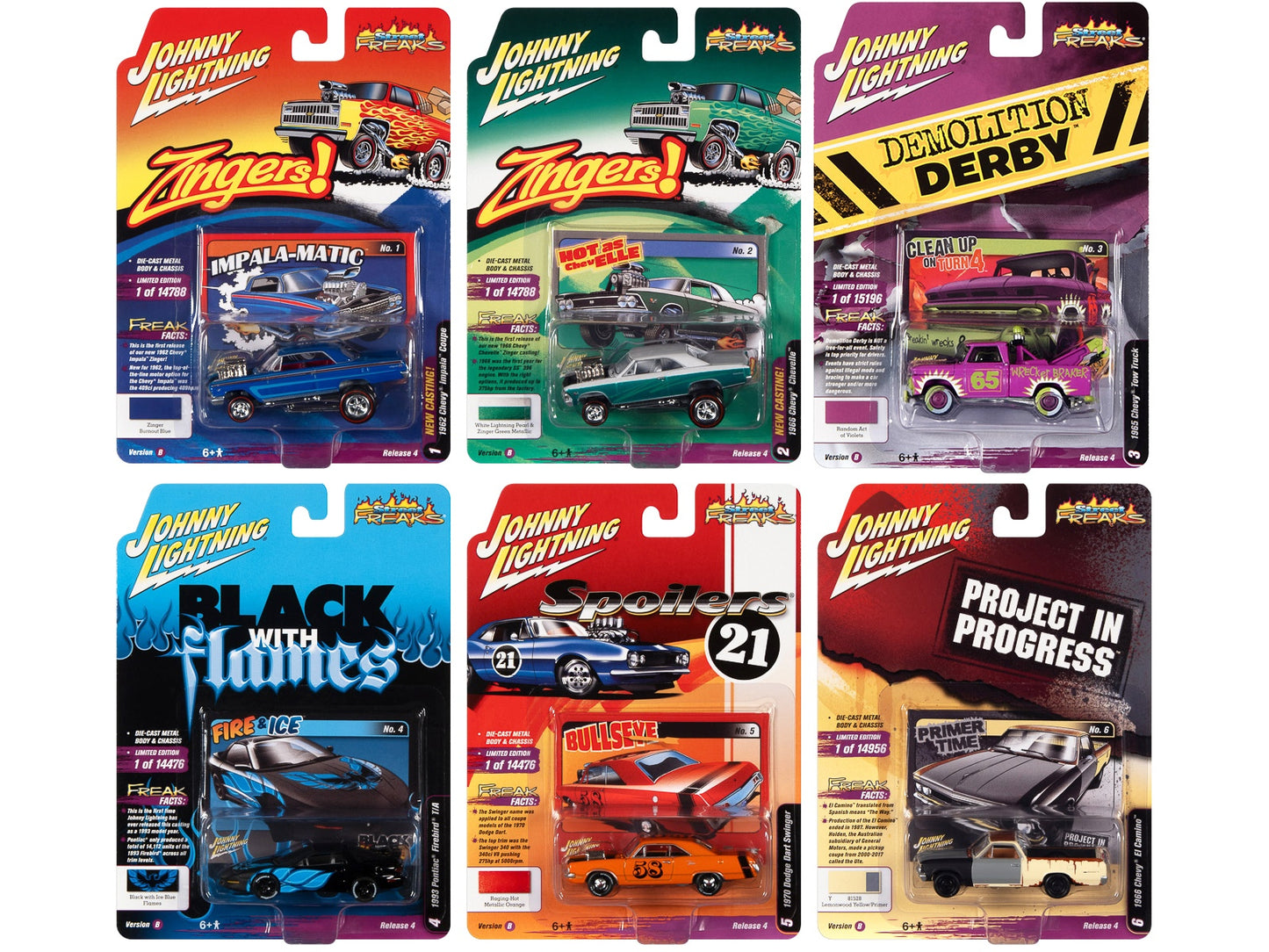 "Street Freaks" 2021 Set B of 6 Cars Release 4 1/64 Diecast Model - Premium 1/64 Scale Sets from Johnny Lightning - Just $84.59! Shop now at Rapidvehicles