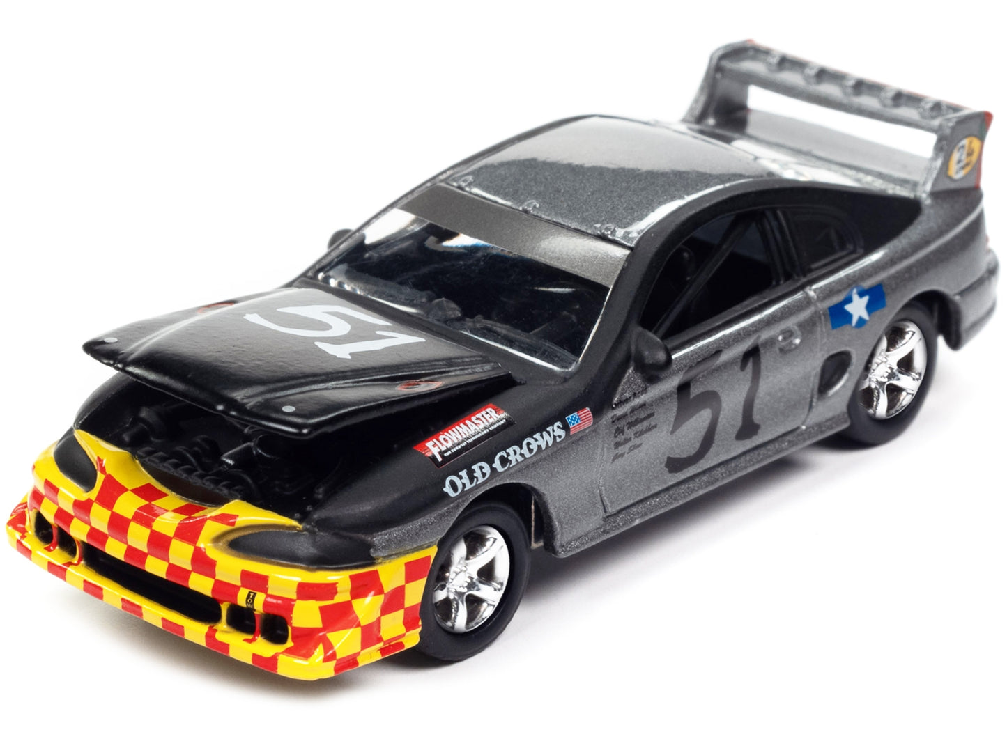 1990s Ford Mustang Race Car #51 Black and Dark Silver Metallic - Premium Mustang Models from Johnny Lightning - Just $28.79! Shop now at Rapidvehicles