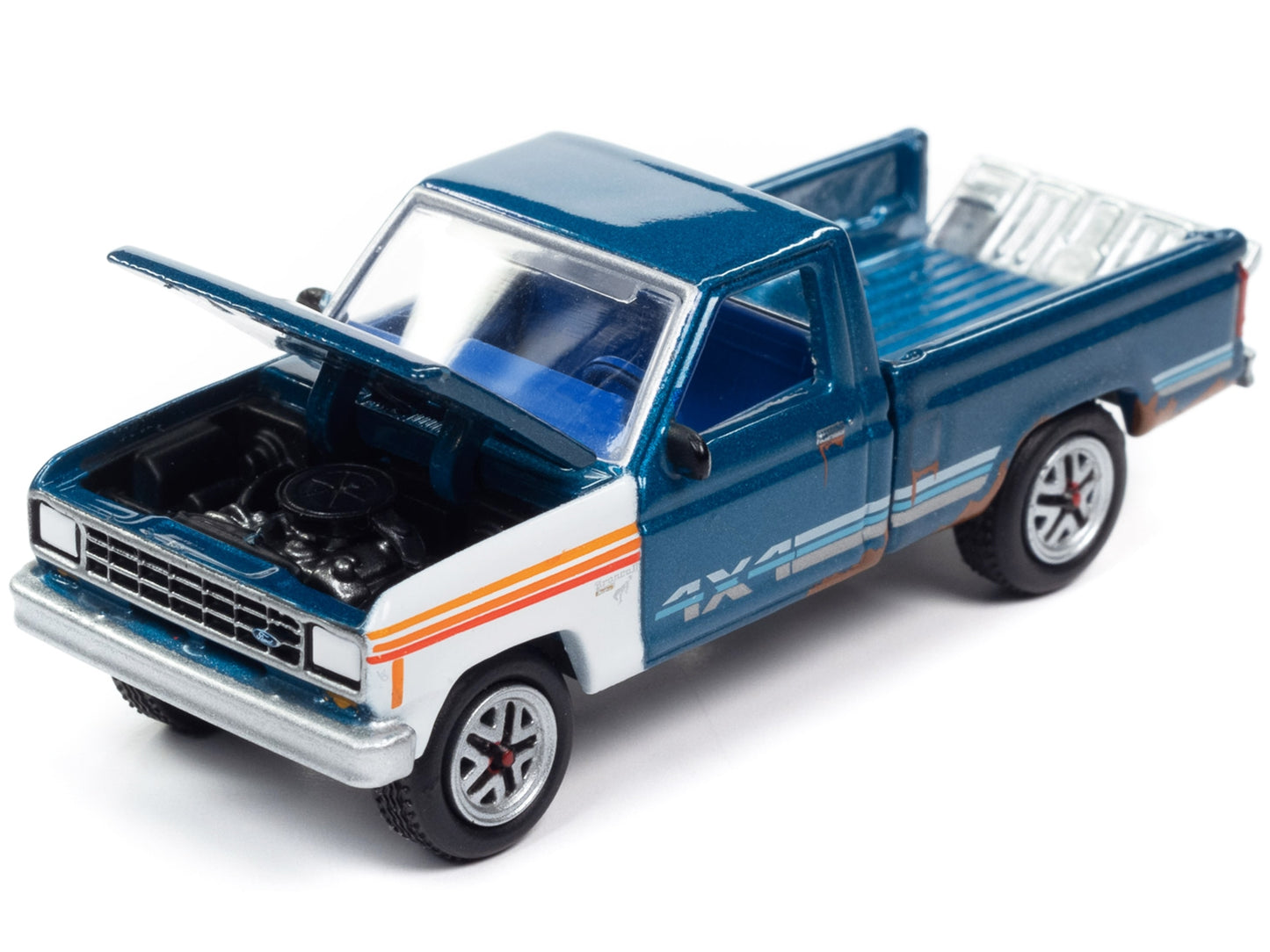 1984 Ford Ranger 4x4 Pickup Truck Medium Brite Blue Metallic with - Premium Pickup Trucks Models from Johnny Lightning - Just $23.03! Shop now at Rapidvehicles