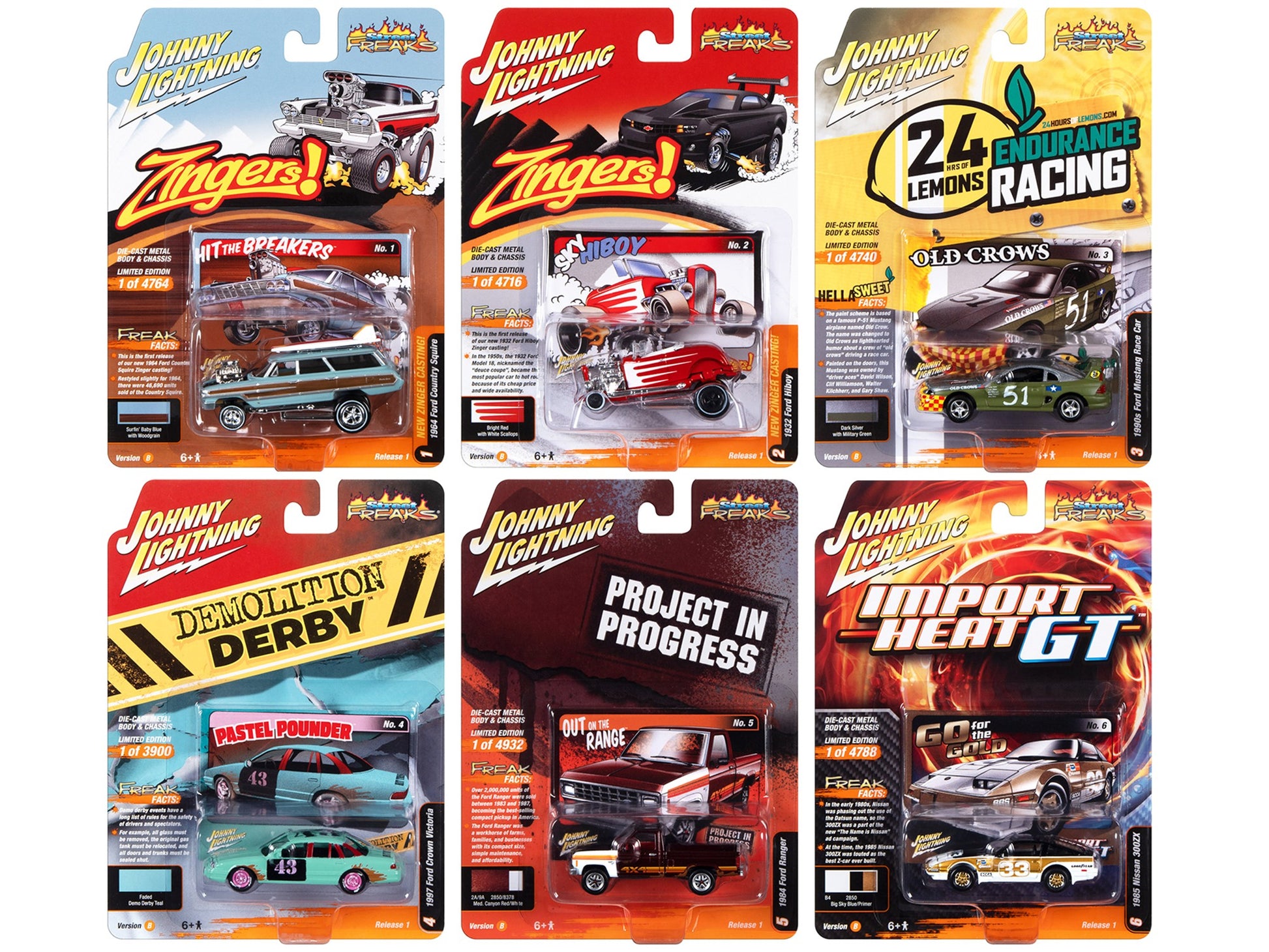 "Street Freaks" 2023 Set B of 6 Cars Release 1 1/64 Diecast Model - Premium 1/64 Scale Sets from Johnny Lightning - Just $84.59! Shop now at Rapidvehicles