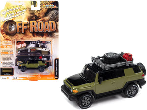 2007 Toyota FJ Cruiser "Furlough the Four-High" Olive Green with Black Hood and Top and Roof Rack "Off Road" Limited Edition to 3028 pieces Worldwide "Street Freaks" Series 1/64 Diecast Model Car by Johnny Lightning - Premium Toyota Models from Johnny Lightning - Just $25.07! Shop now at Rapidvehicles